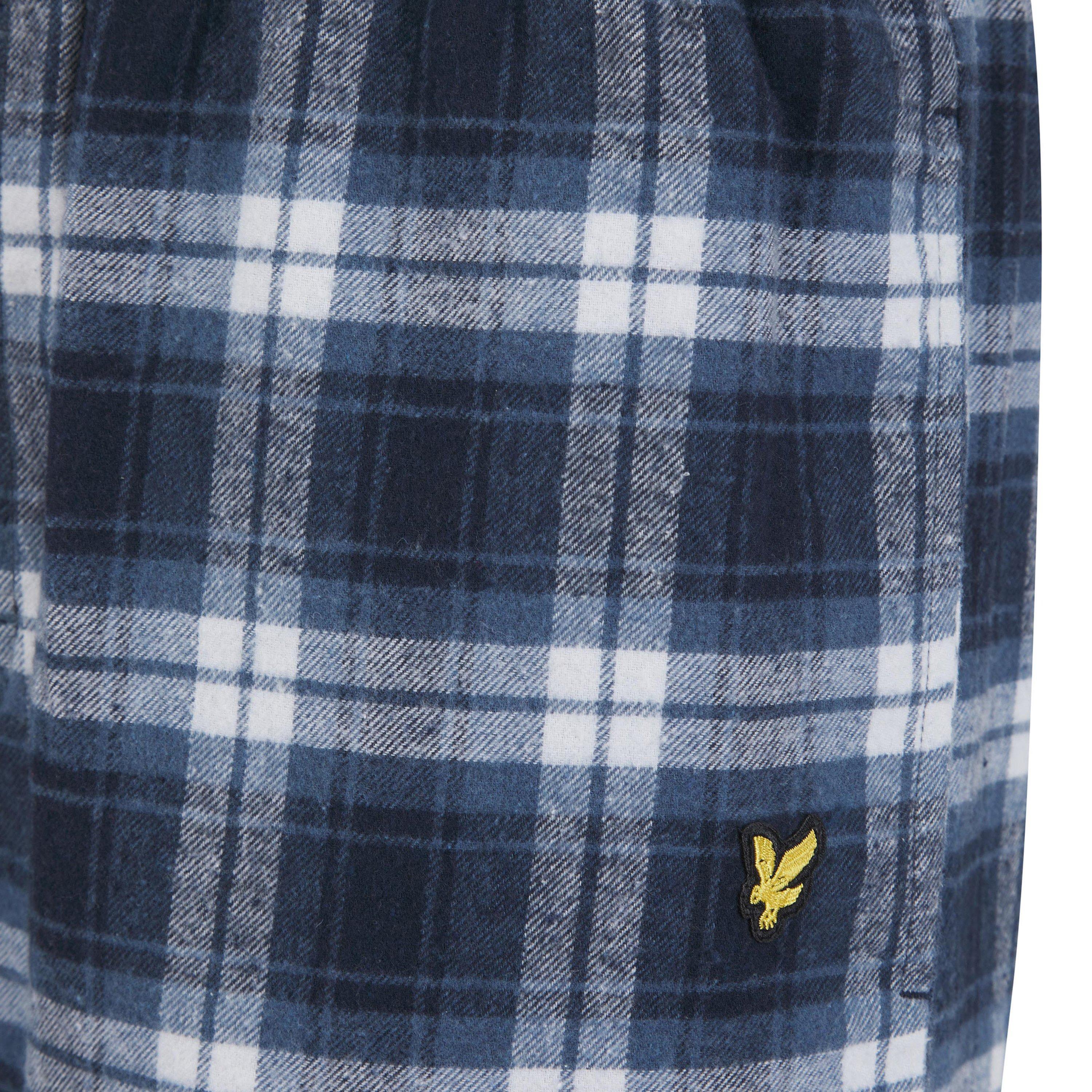 Bijela/Provjera - Lyle and Scott - Woven Pyjama Long Sleeve Top - 5