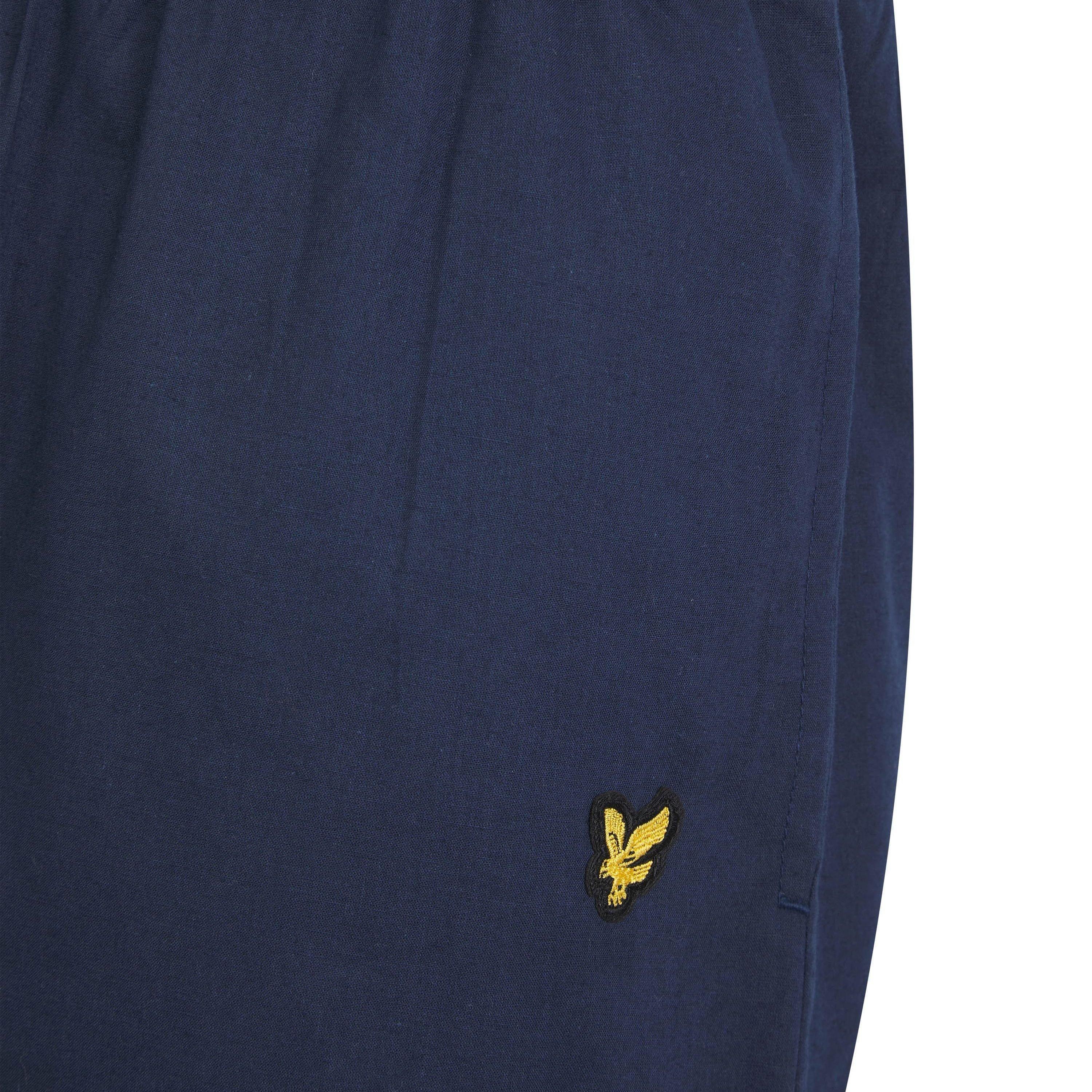 Peacoat - Lyle and Scott - Men's Woven Pyjama Long Sleeve Top - 5