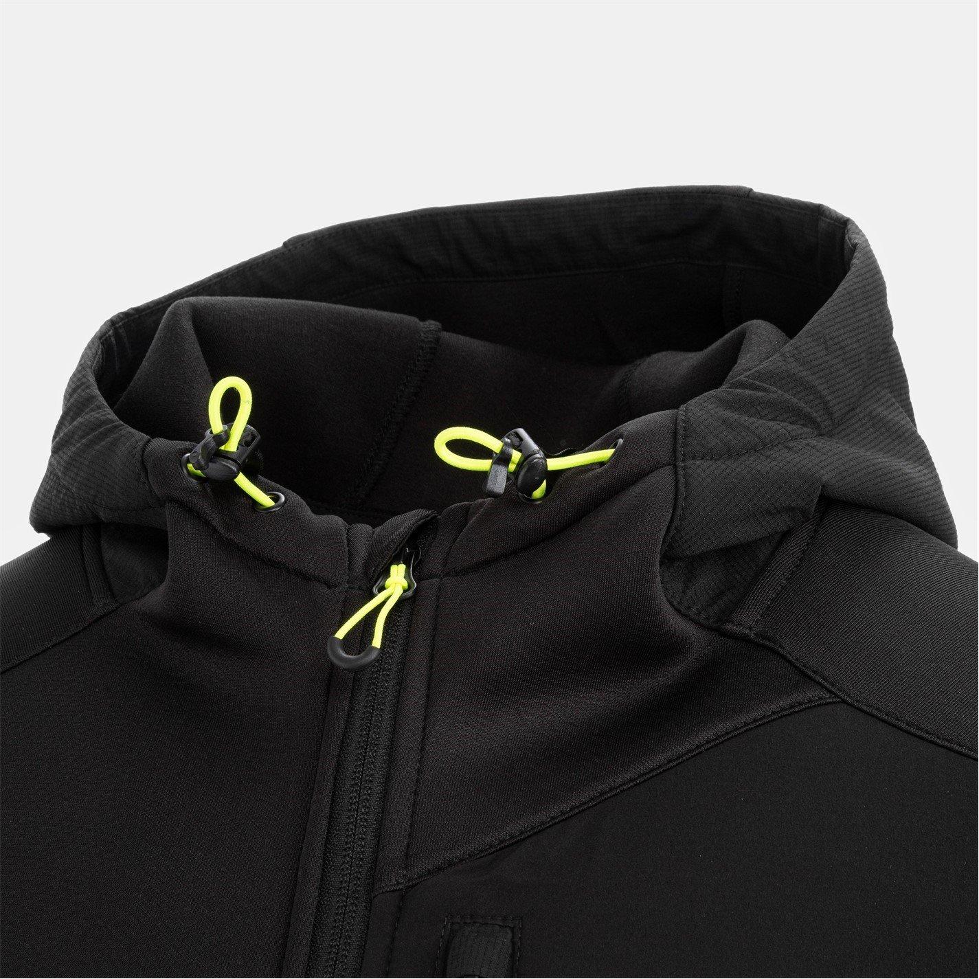 Negro - Dunlop - Hybrid Fleece Work Hi-Vis Long Sleeve Softshell Jacket - 4