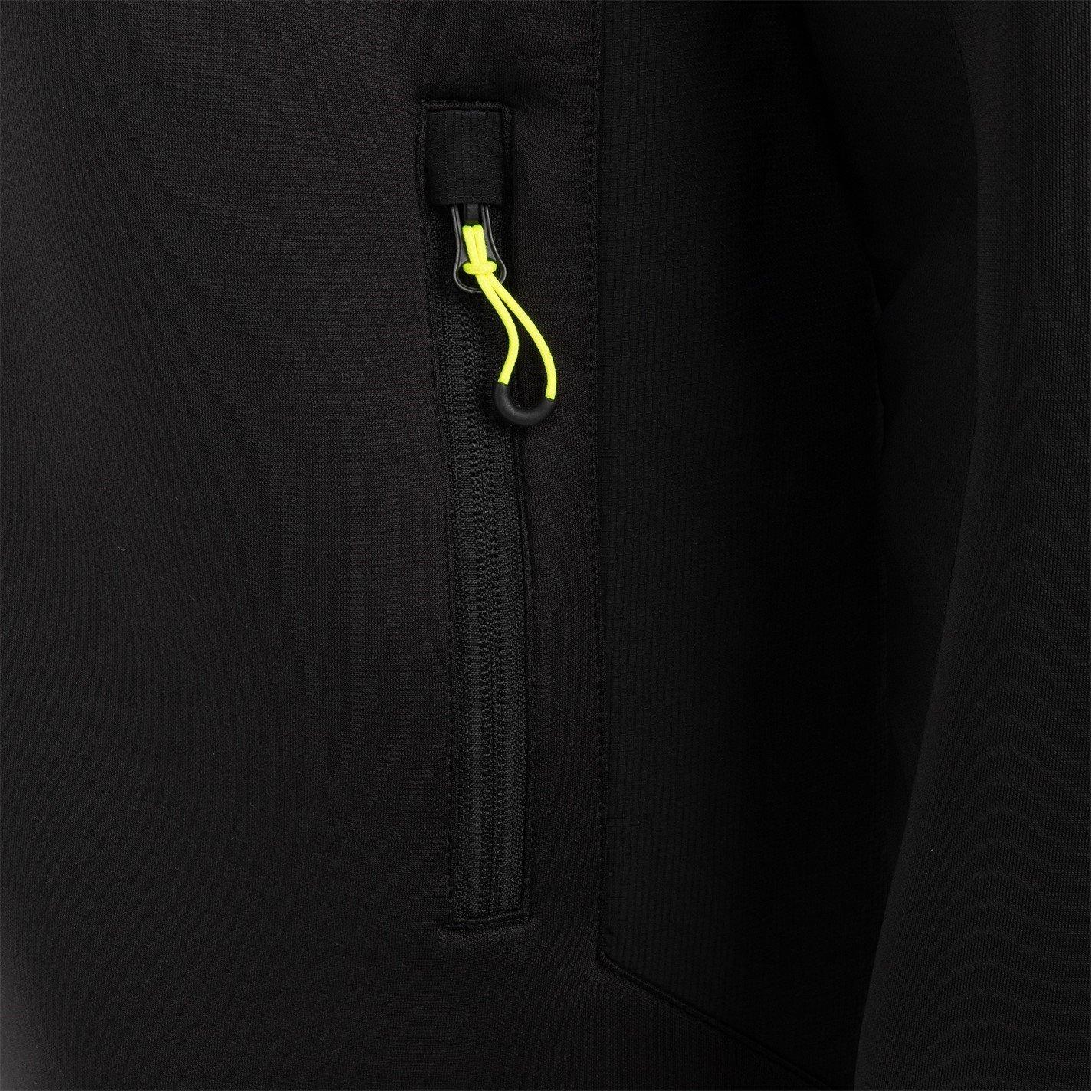 Negro - Dunlop - Hybrid Fleece Work Hi-Vis Long Sleeve Softshell Jacket - 5