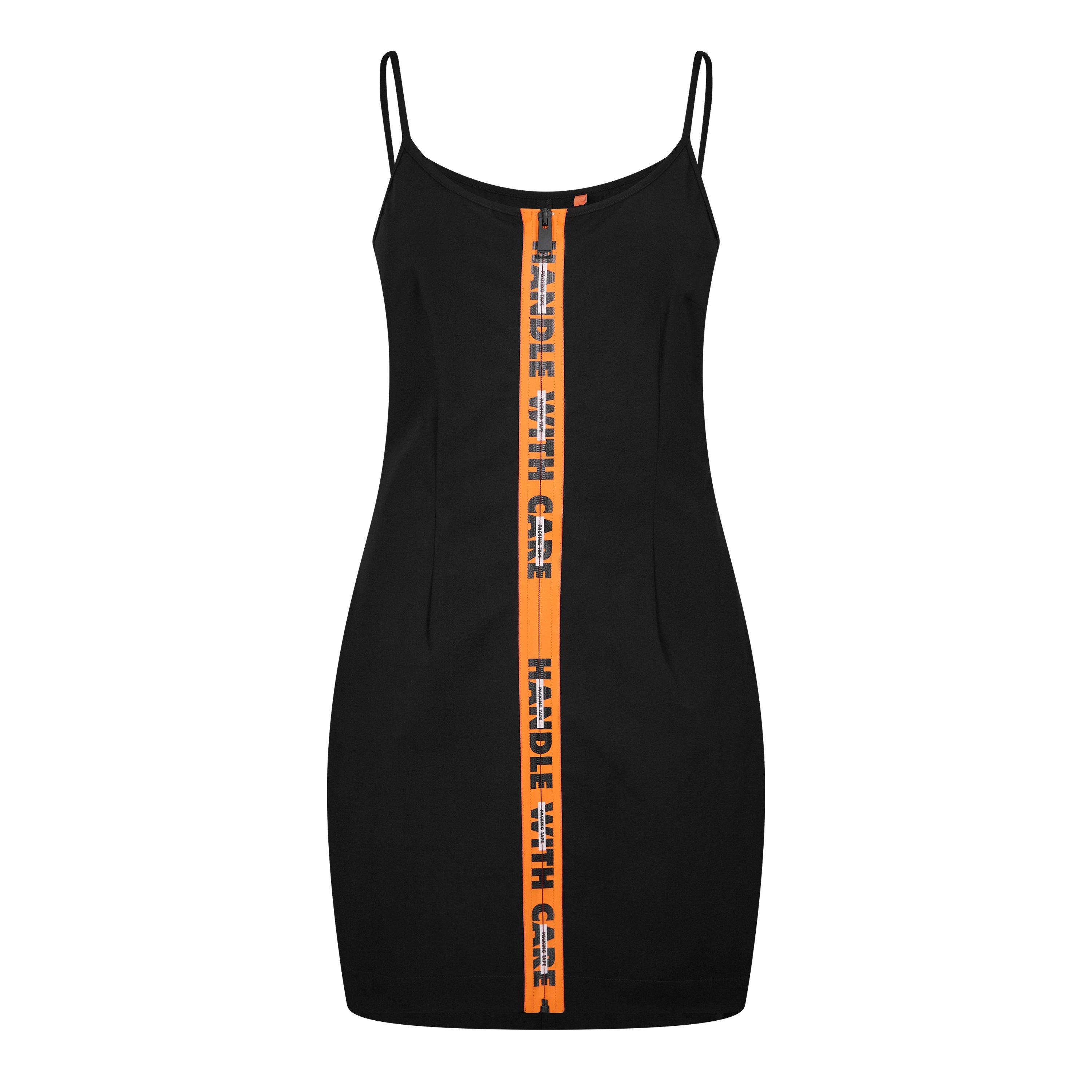 Black - Heron Preston - Women's Stretch Gabardine Zipped Mini Dress - 5