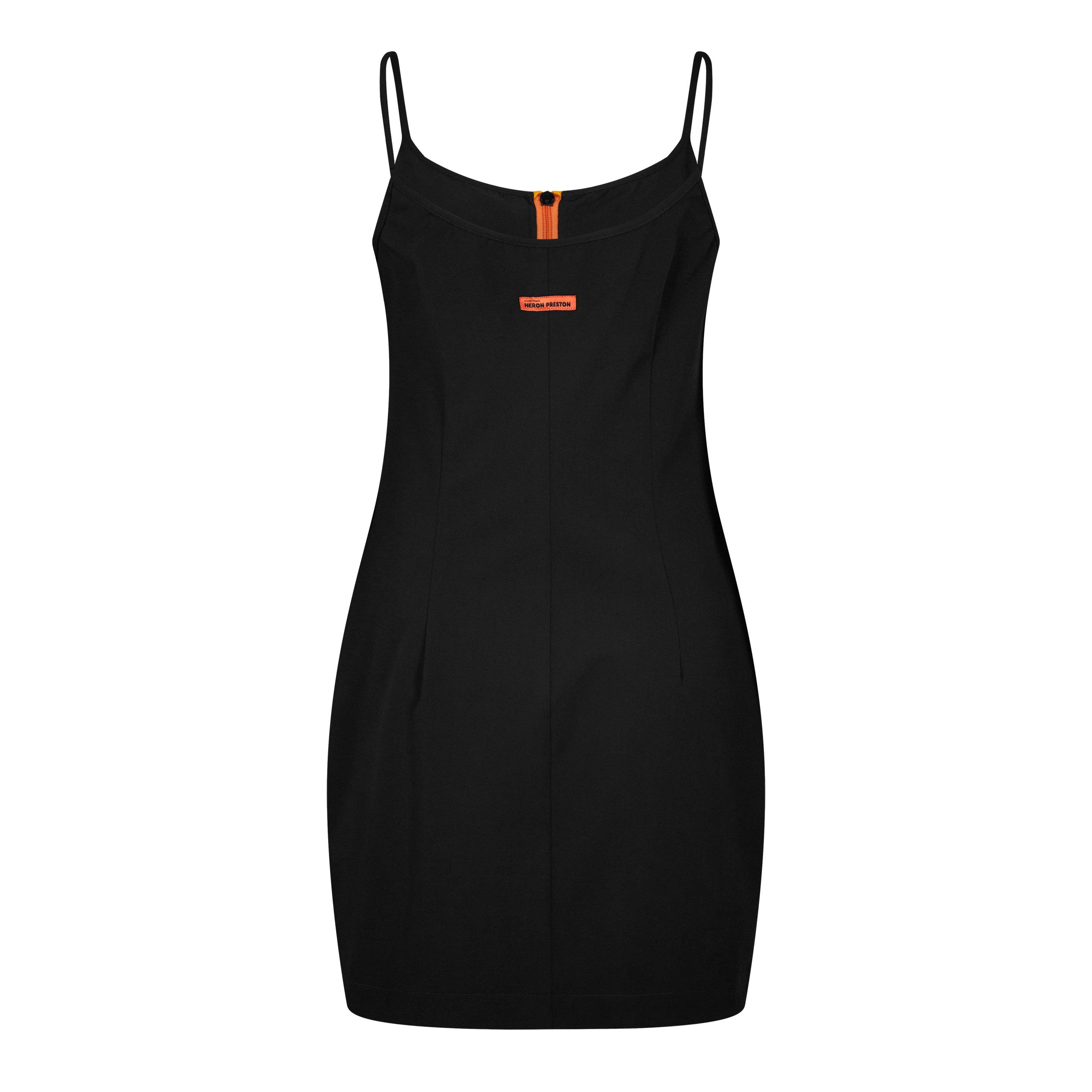 Black - Heron Preston - Women's Stretch Gabardine Zipped Mini Dress - 6