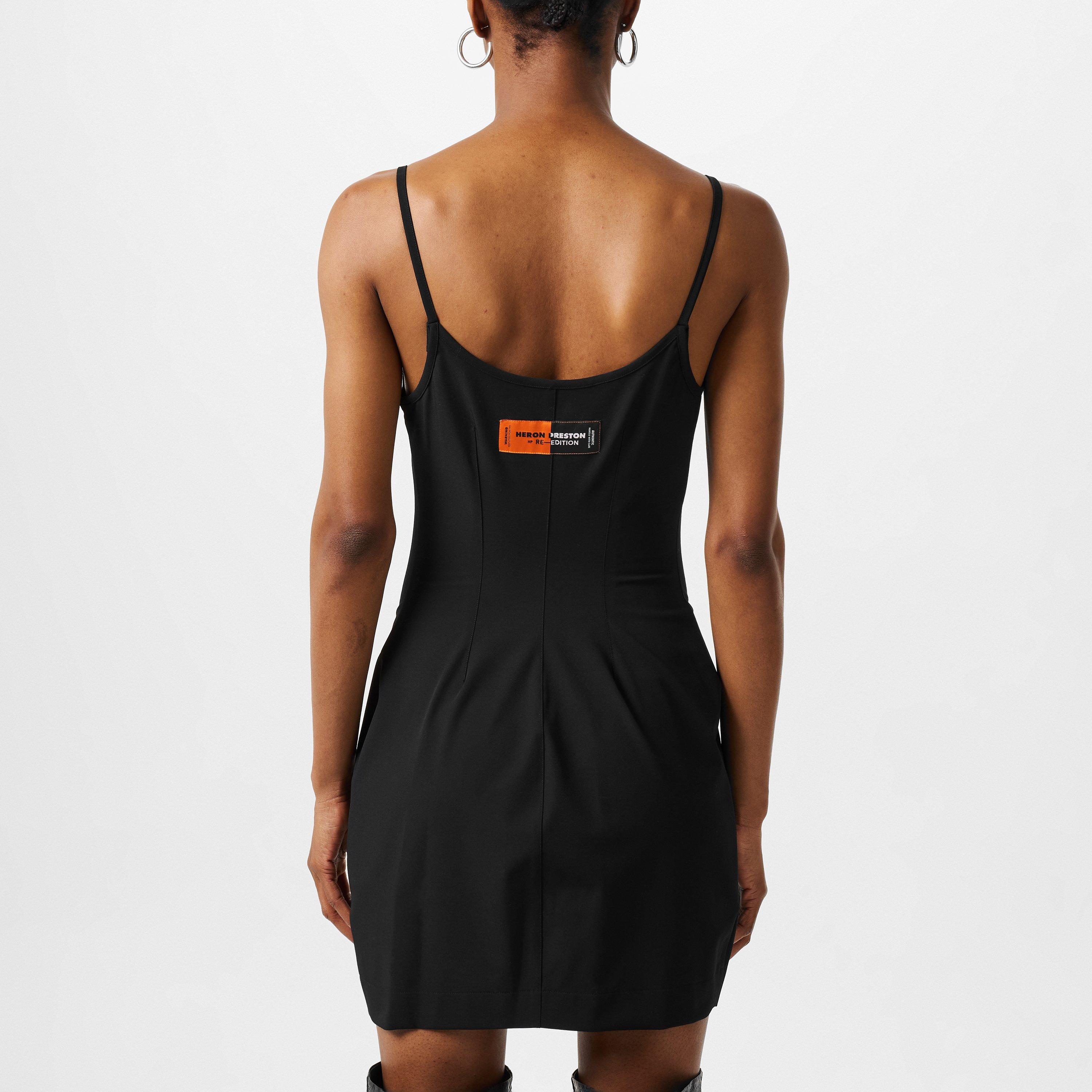 Black - Heron Preston - Women's Stretch Gabardine Zipped Mini Dress - 3