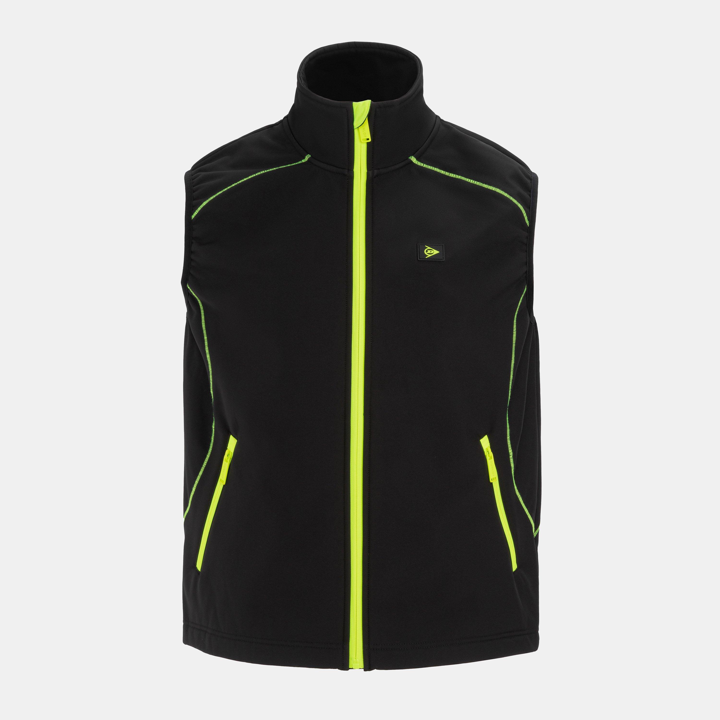 Dunlop Men's Work Hi-Vis Reversible Sleeveless Softshell Jacket - Black - 2XL