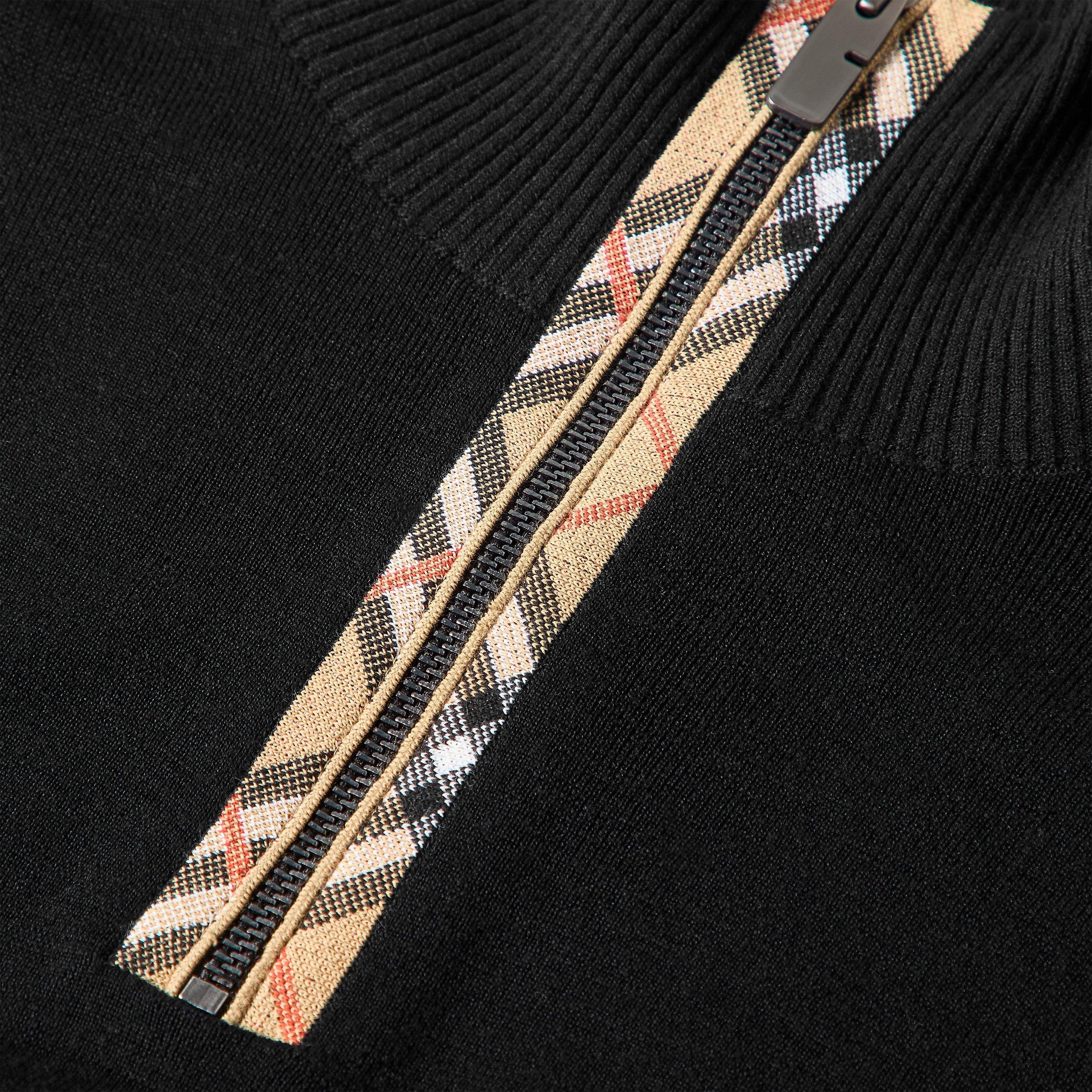 Black - Burberry - Men's Burb Cameron Knitted Crew Neck Jumper - 5