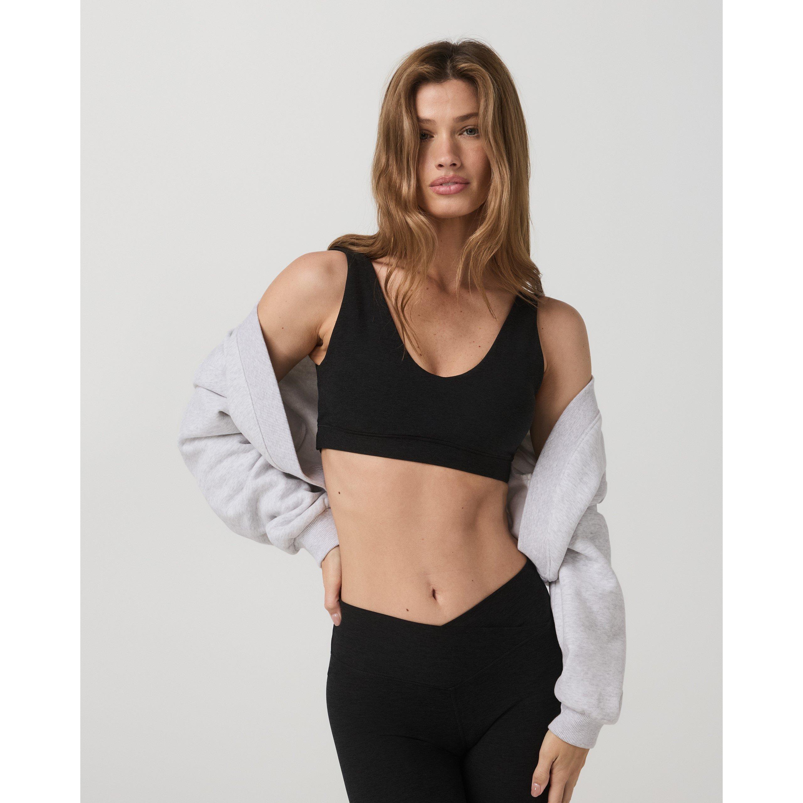 Black Heather - Vuori - Women's Elevation Rhythm Non Wired Medium Impact Sports Bra - 1