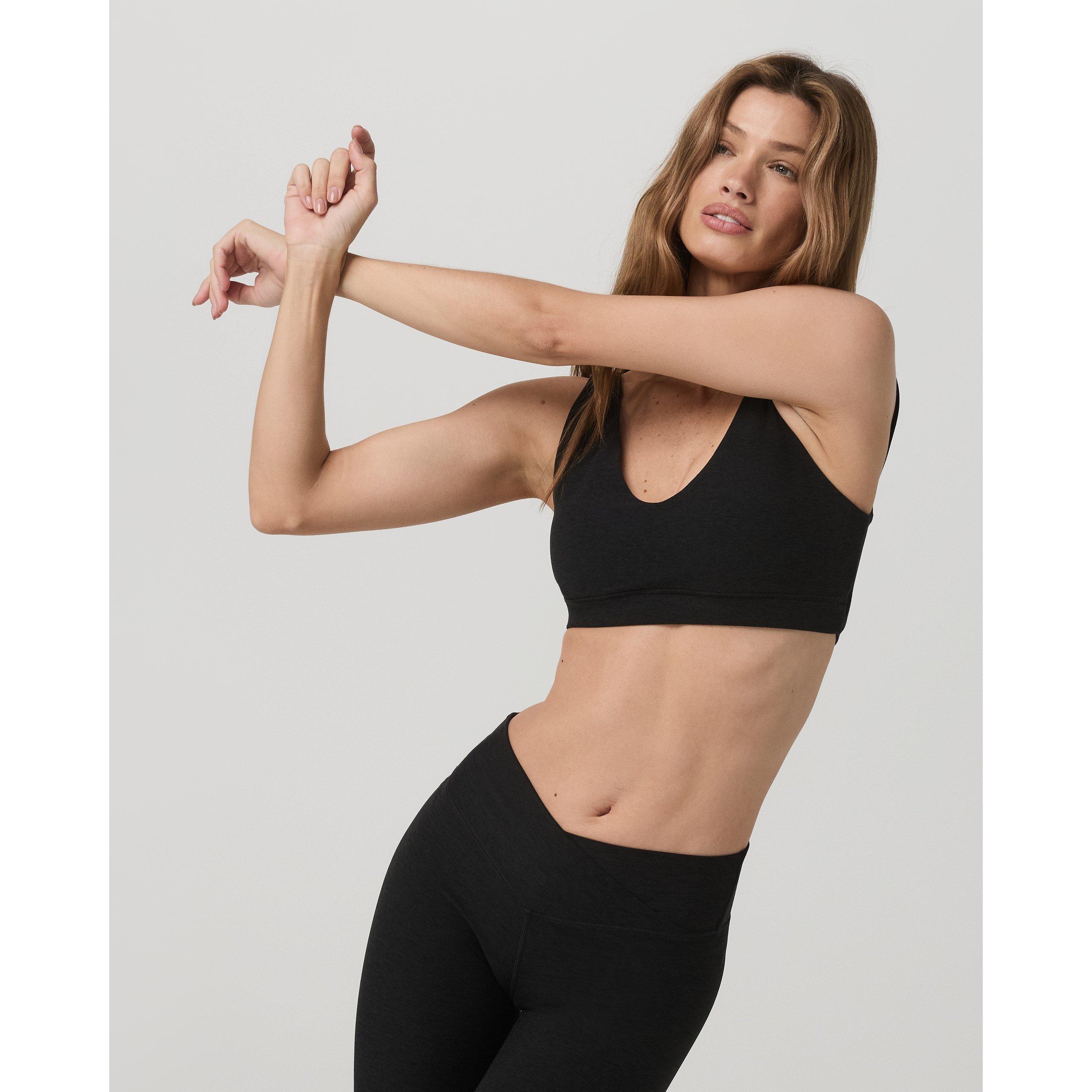Black Heather - Vuori - Women's Elevation Rhythm Non Wired Medium Impact Sports Bra - 3