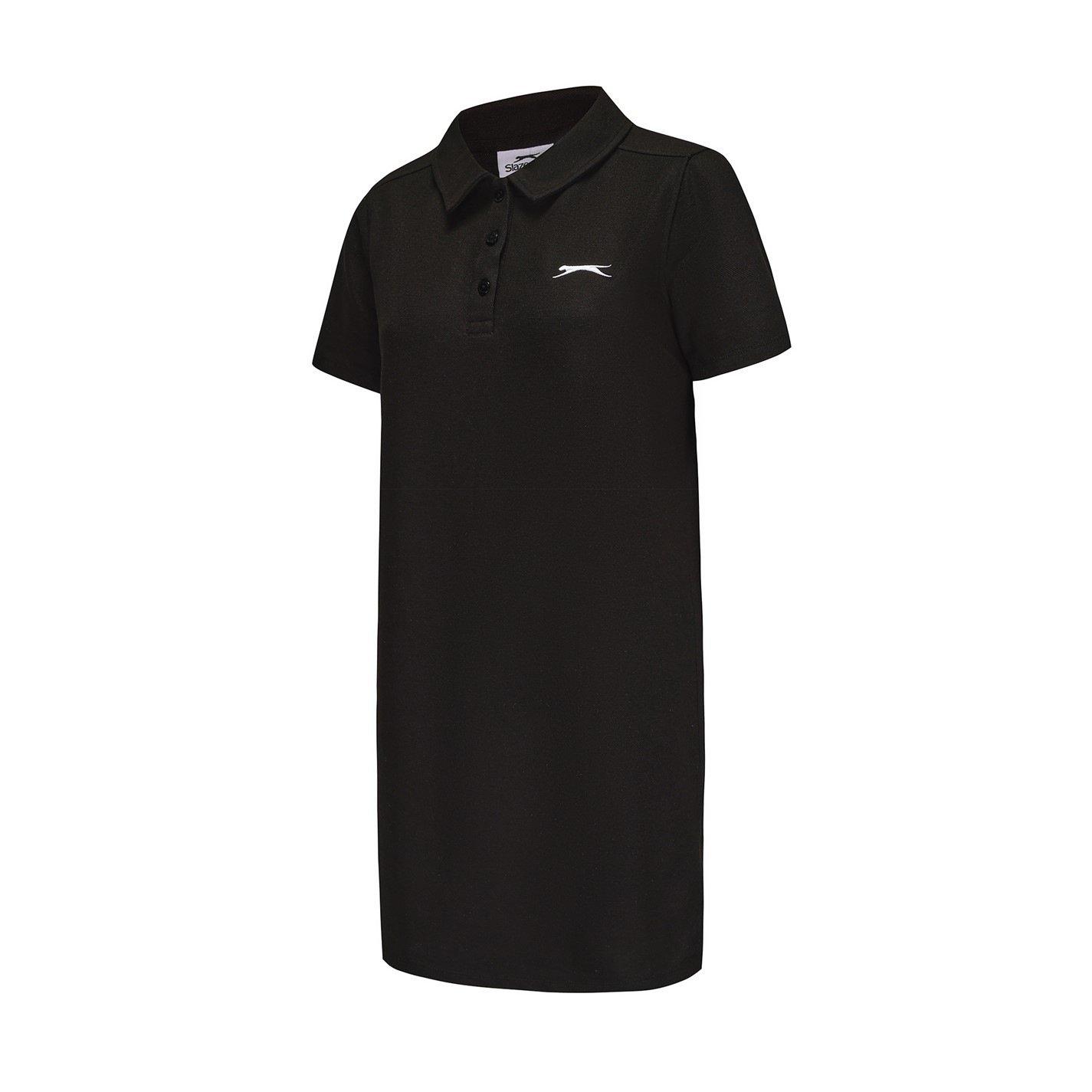 Black - Slazenger - Short Sleeve Polo Dress Womens - 2