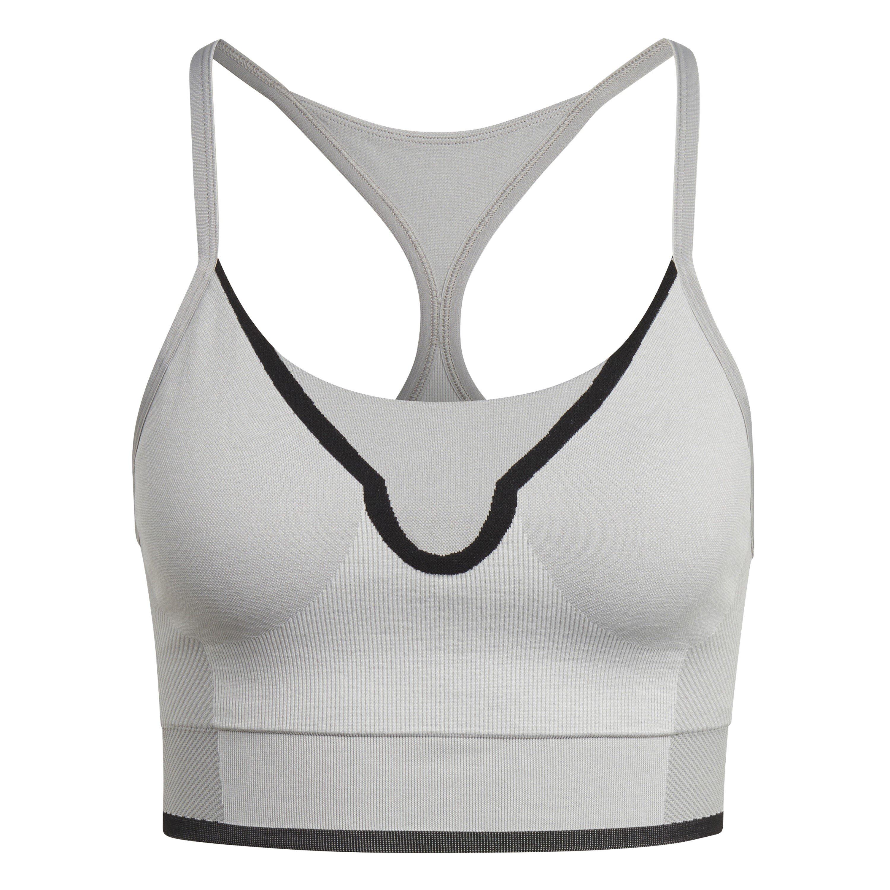 Adidas Women's Non Wired Medium Impact Sports Bra - Grey - 8 (XS)