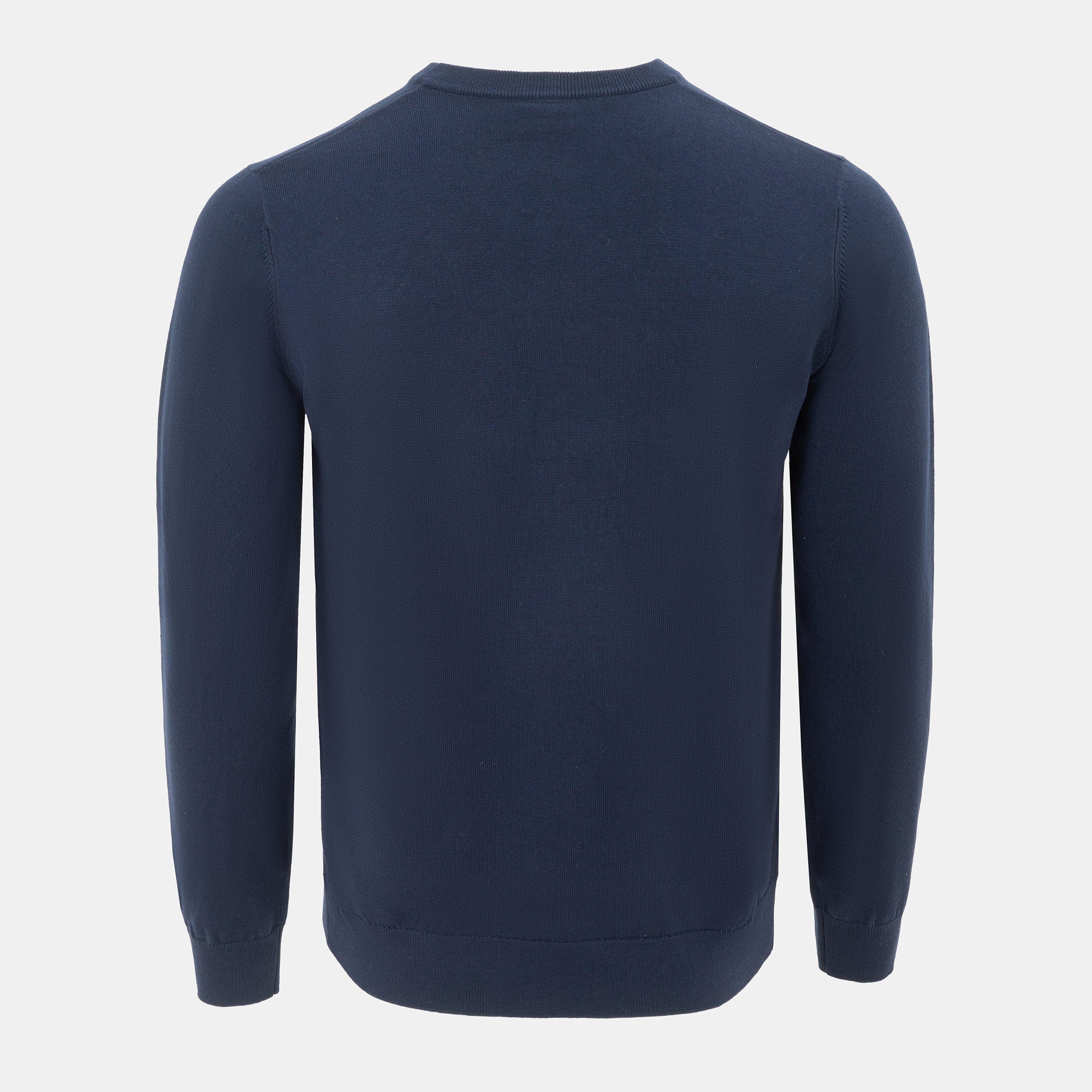 Azul marino - Giorgio - V Neck Classic Knitted Sweater Men - 2