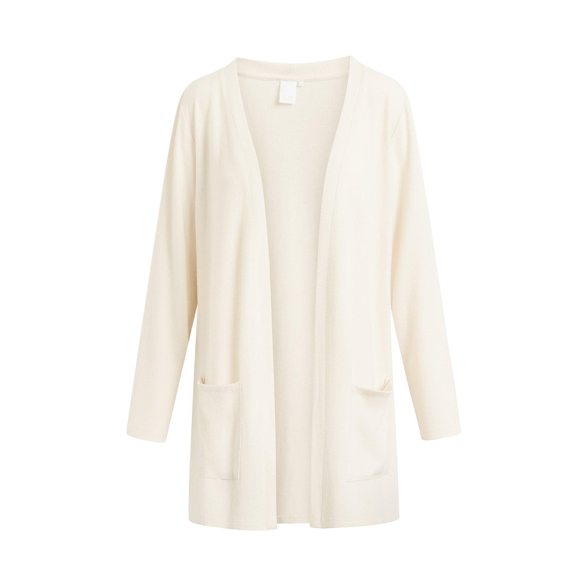 Ccdk Women's Cardigan - Beige Melange - 10 (S)