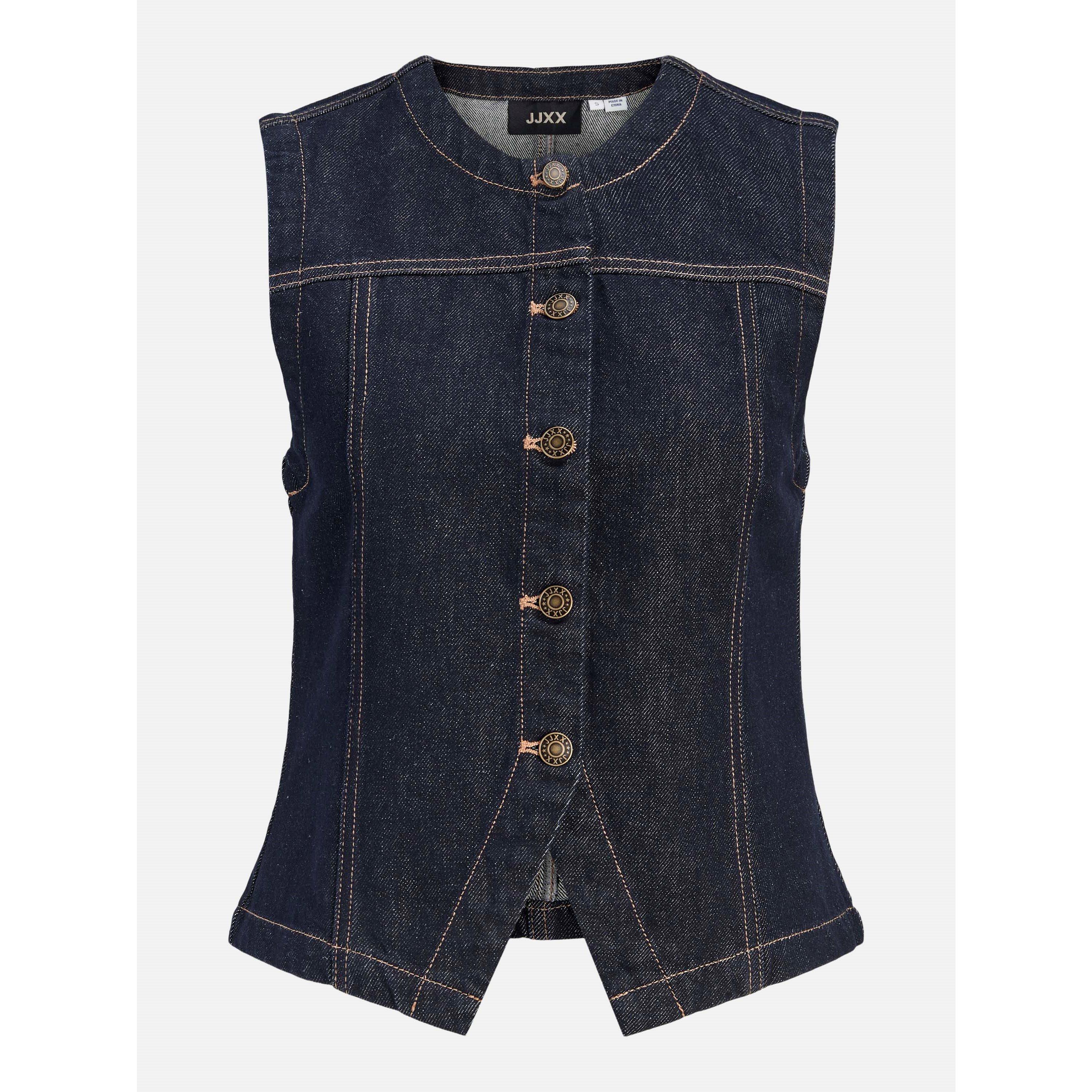 Tamno plavi denim - JJXX - Women's Denim Sleeveless Shirt - 1