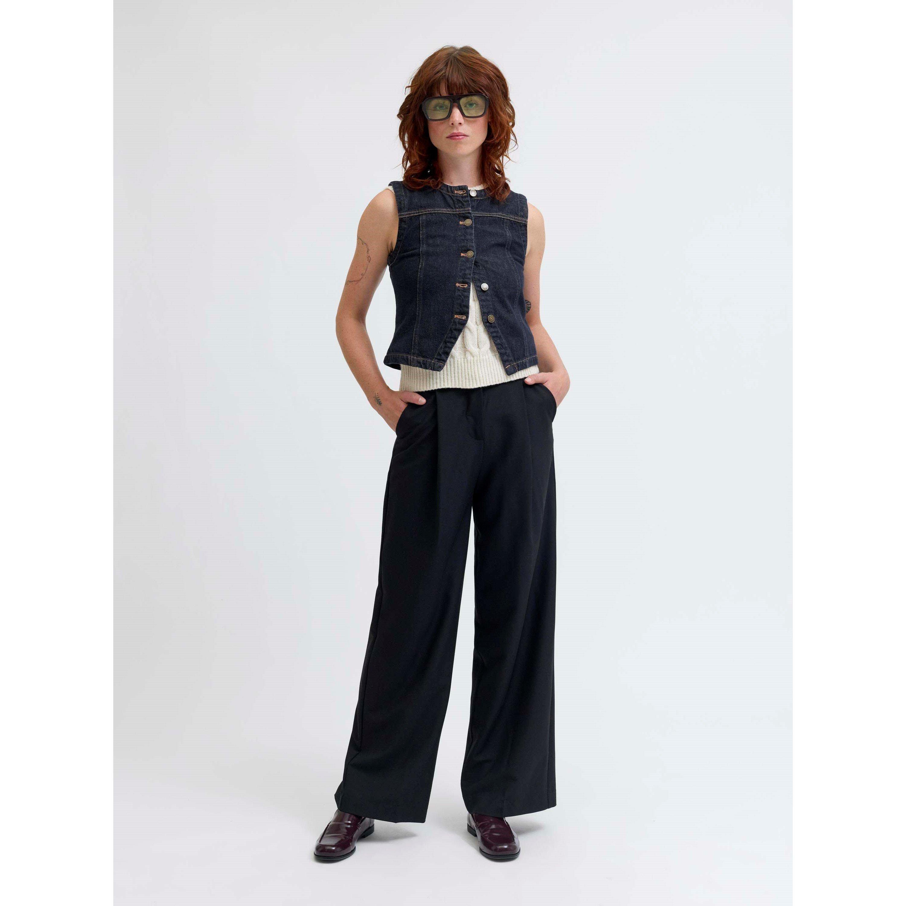 Tamno plavi denim - JJXX - Women's Denim Sleeveless Shirt - 8