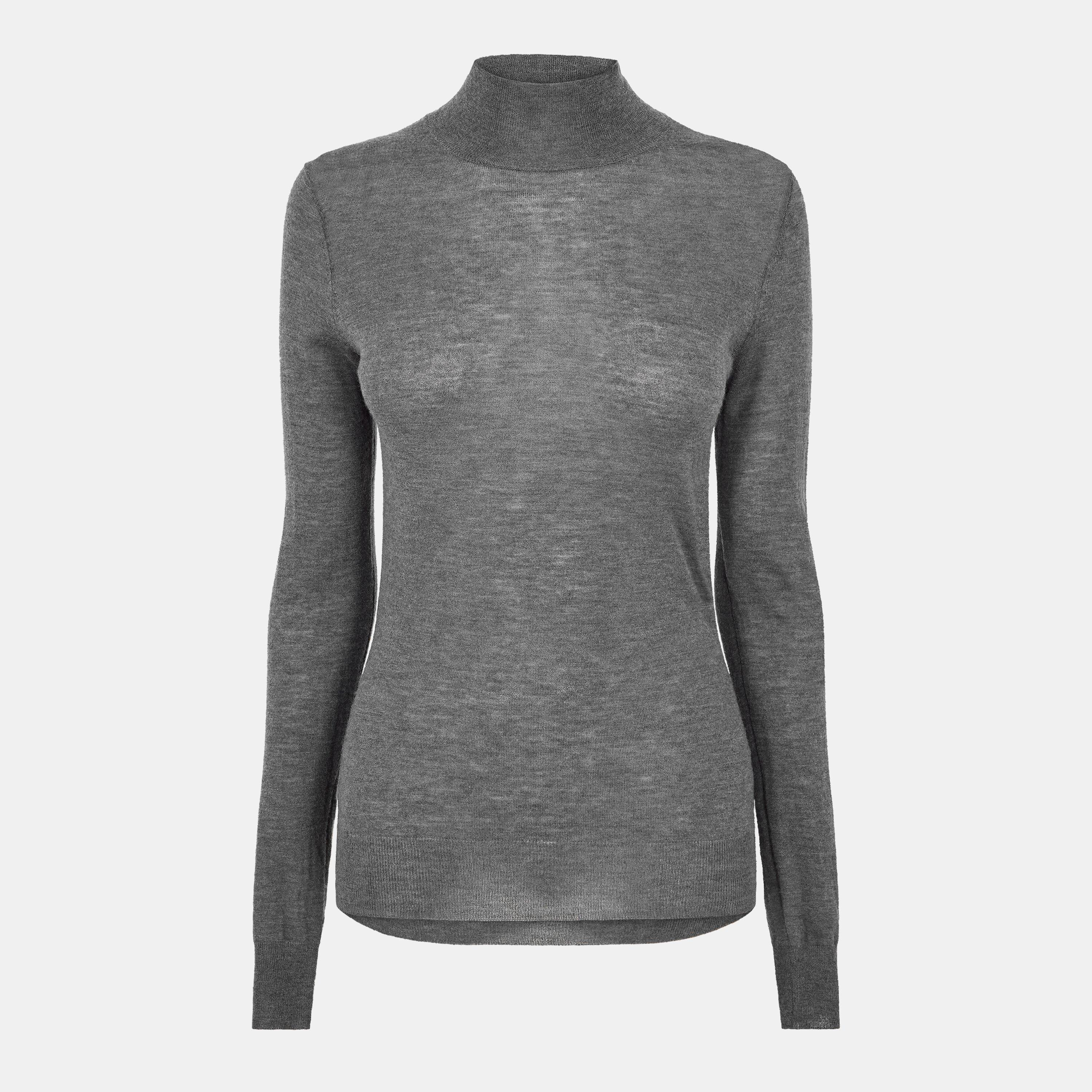 Smoke - Joseph - Women's Fine Gauge Knit Crew Neck Jumper - 1