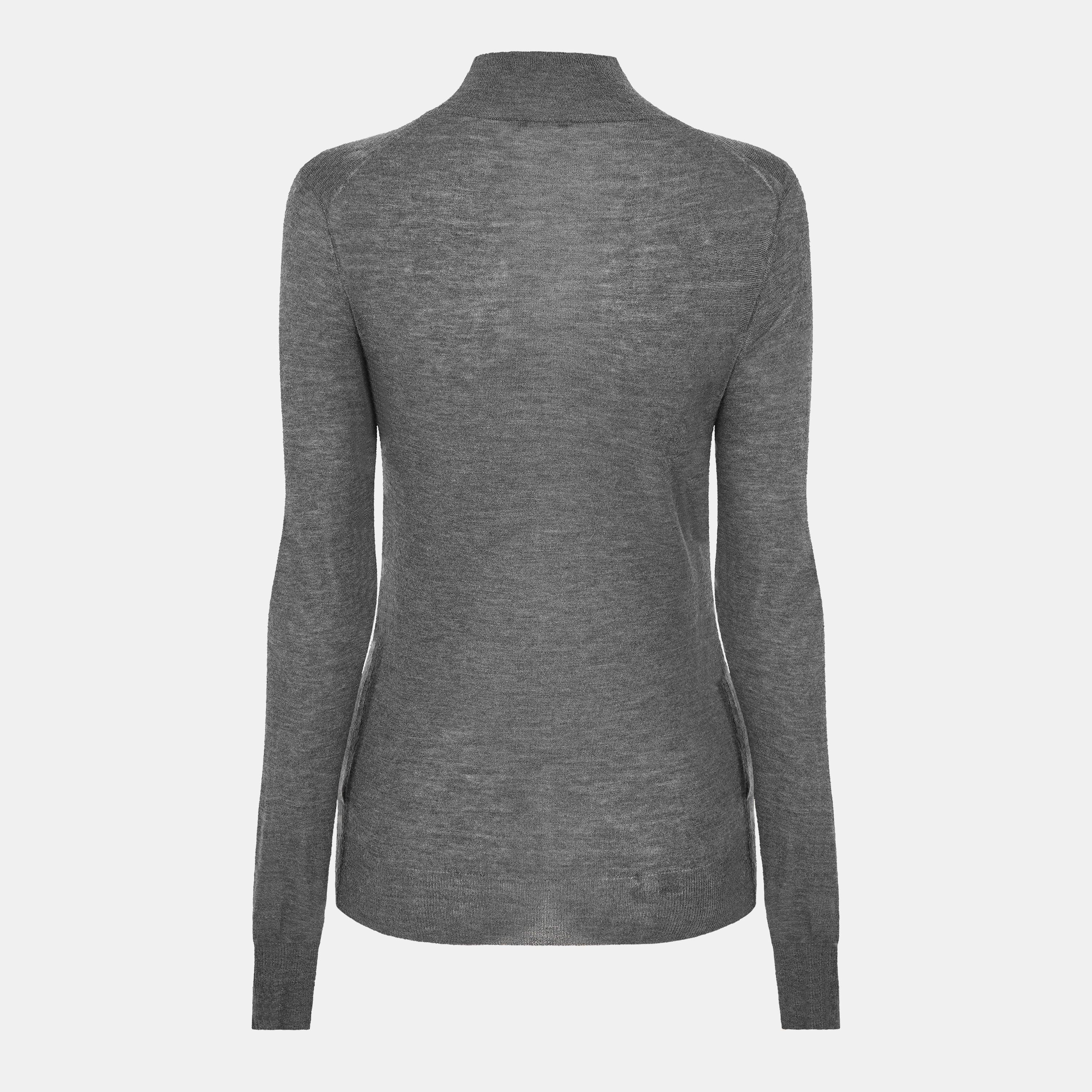 Smoke - Joseph - Women's Fine Gauge Knit Crew Neck Jumper - 2