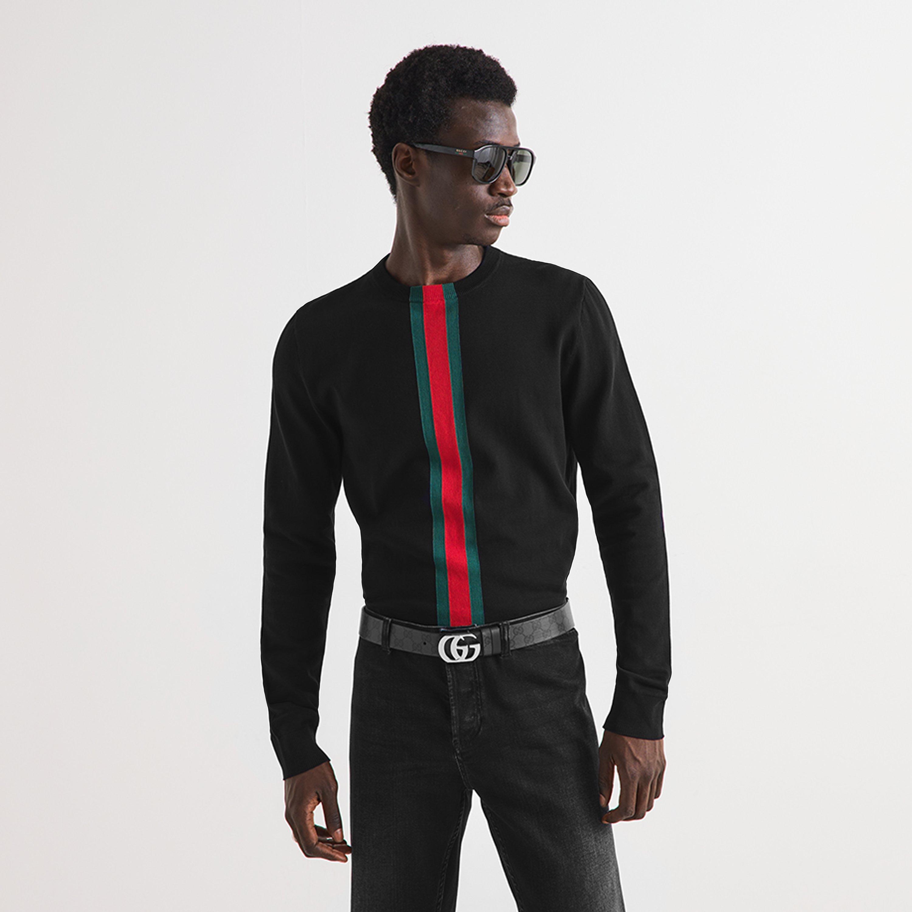 Black - Gucci - Gucci Web Knit Sn63 - 3