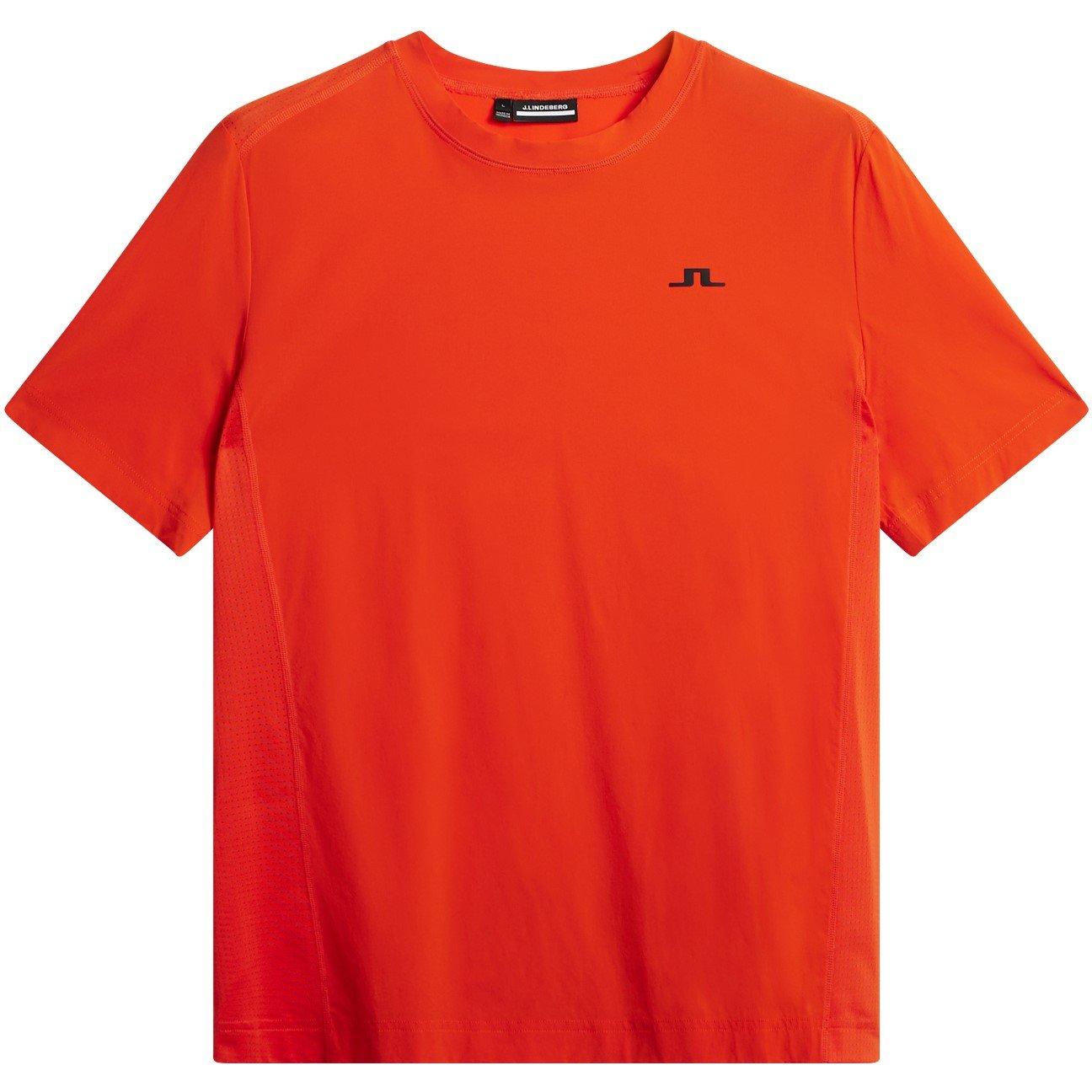 Tangerine Tango - J Lindeberg Golf - Men's Junior Lind Tom Pro Regular Fit T-Shirt - 1