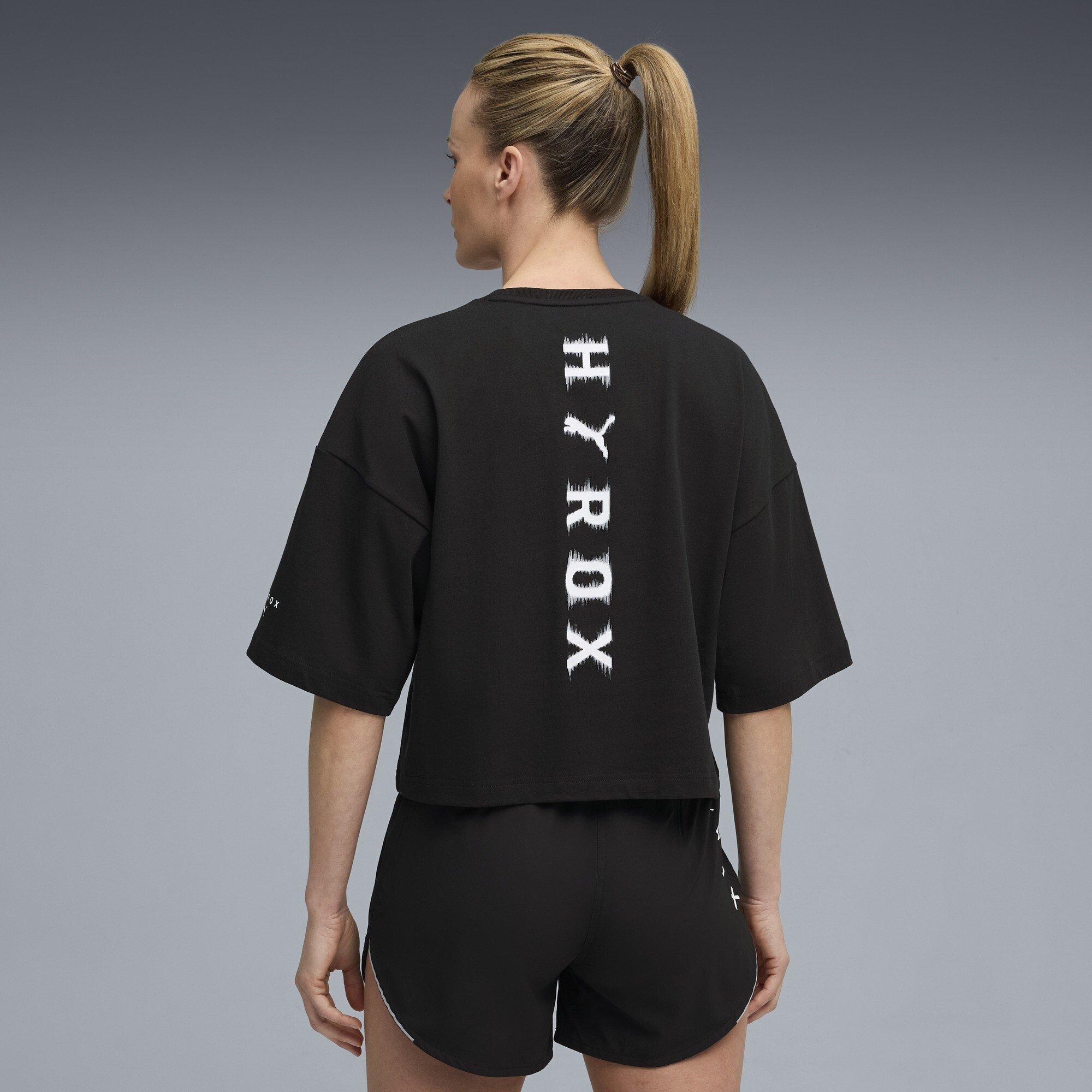 Preto Puma - Puma - Women's X Hyrox Cropped Lifestyle Baby Tee - 4