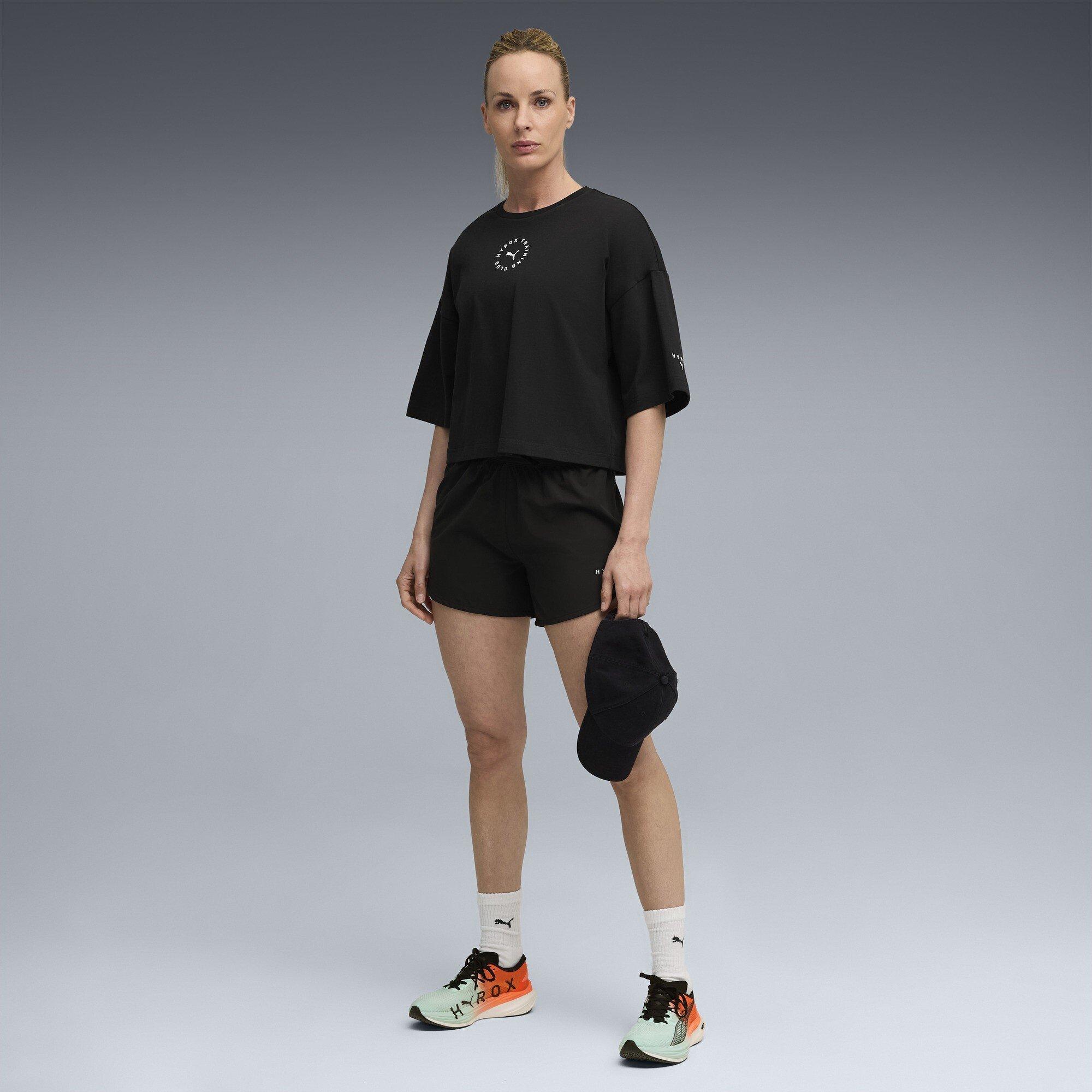 Preto Puma - Puma - Women's X Hyrox Cropped Lifestyle Baby Tee - 5