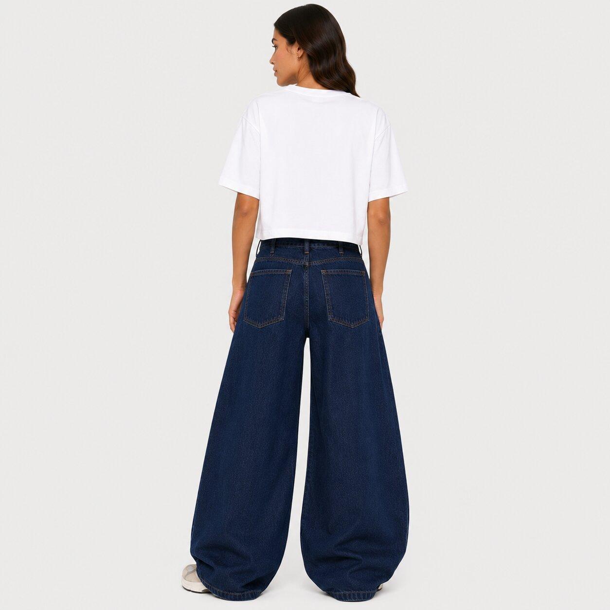 Indigo - I Saw It First - Pleated Wide Leg Jean - 3