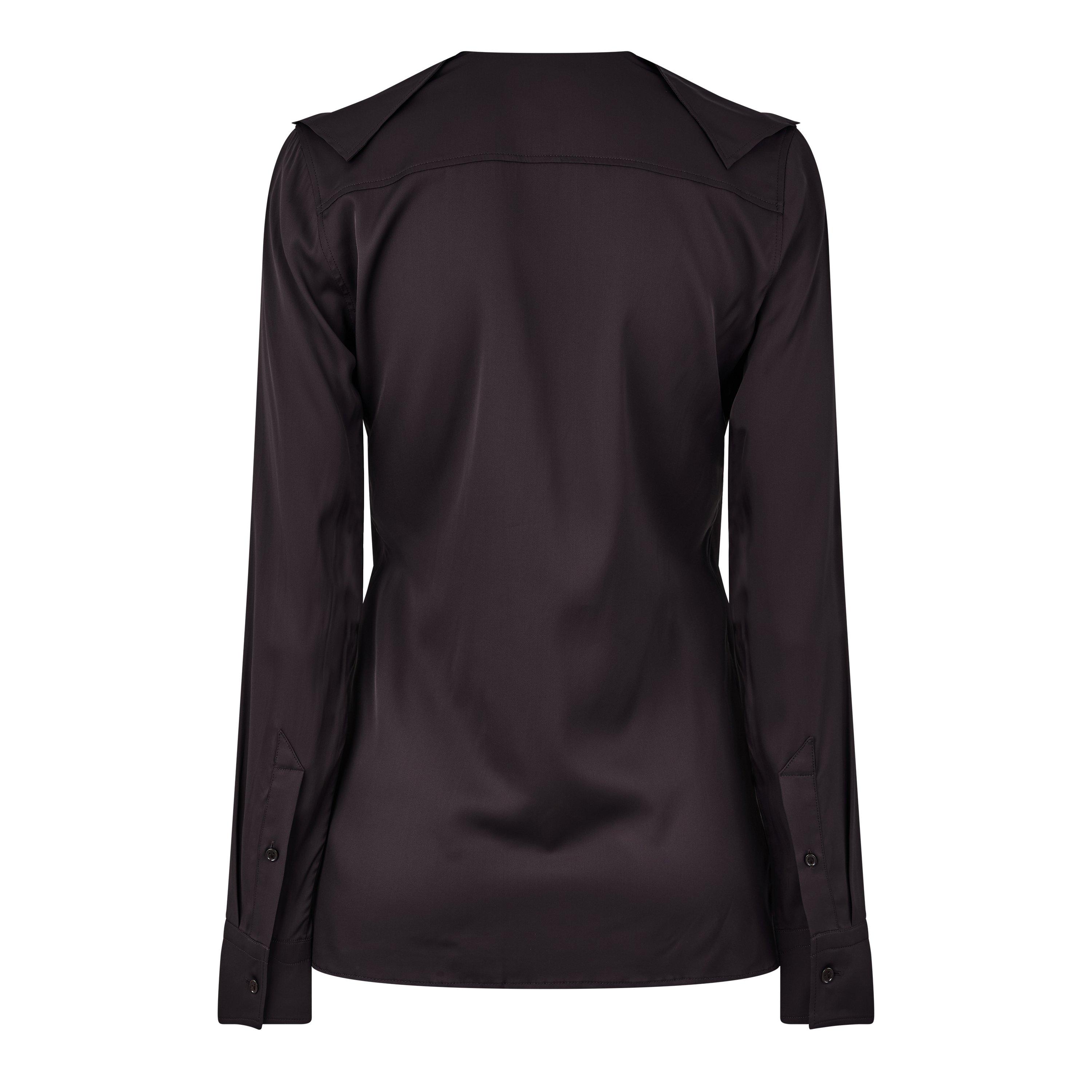 Chocolate - Bottega Veneta - Women's Long Sleeve Plain Shirt - 2