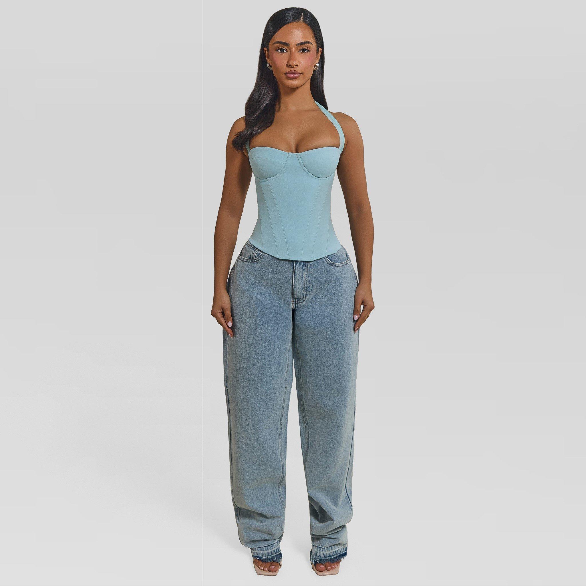 Baby Blue - Mars The Label - Women's Zadie Corset Top - 1