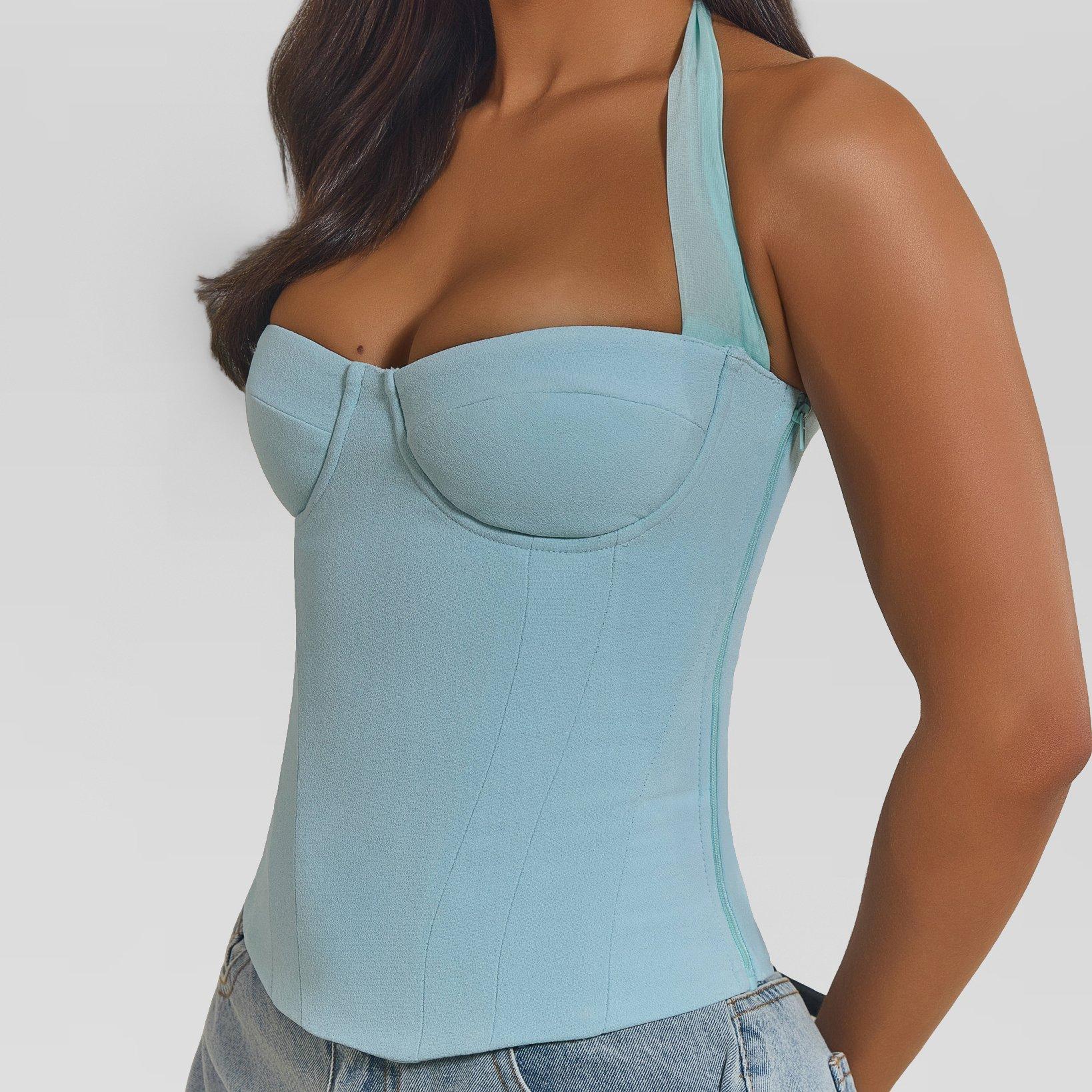 Baby Blue - Mars The Label - Women's Zadie Corset Top - 4