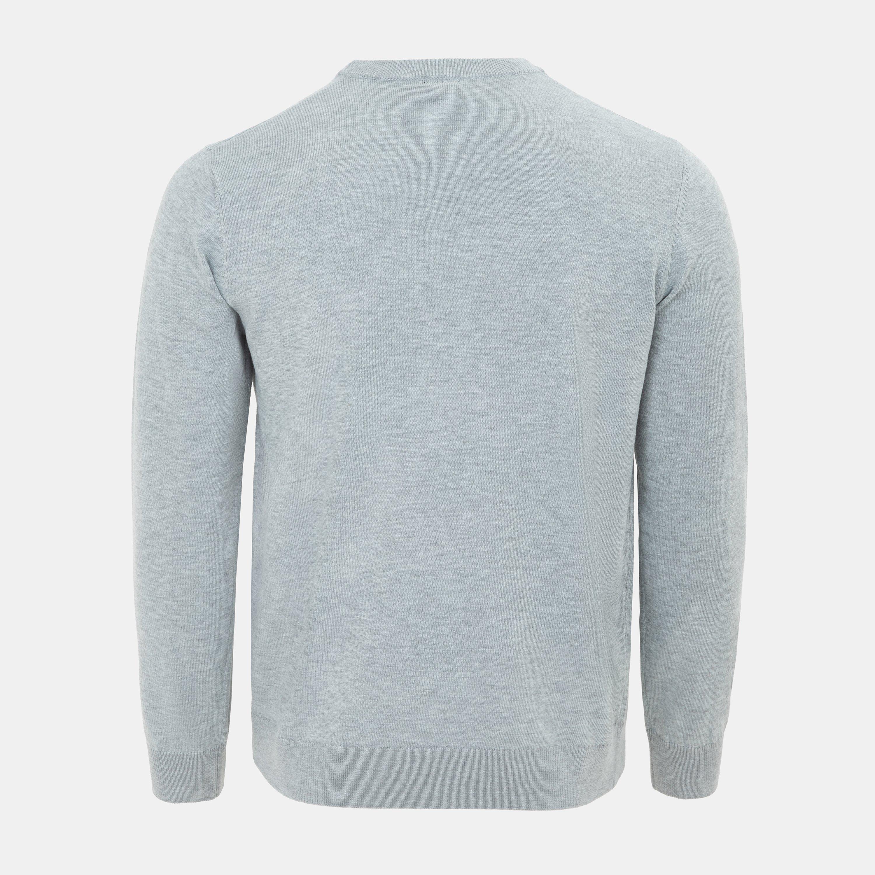Grey Marl - Giorgio - Crew Neck Sweater Knit Men - 2