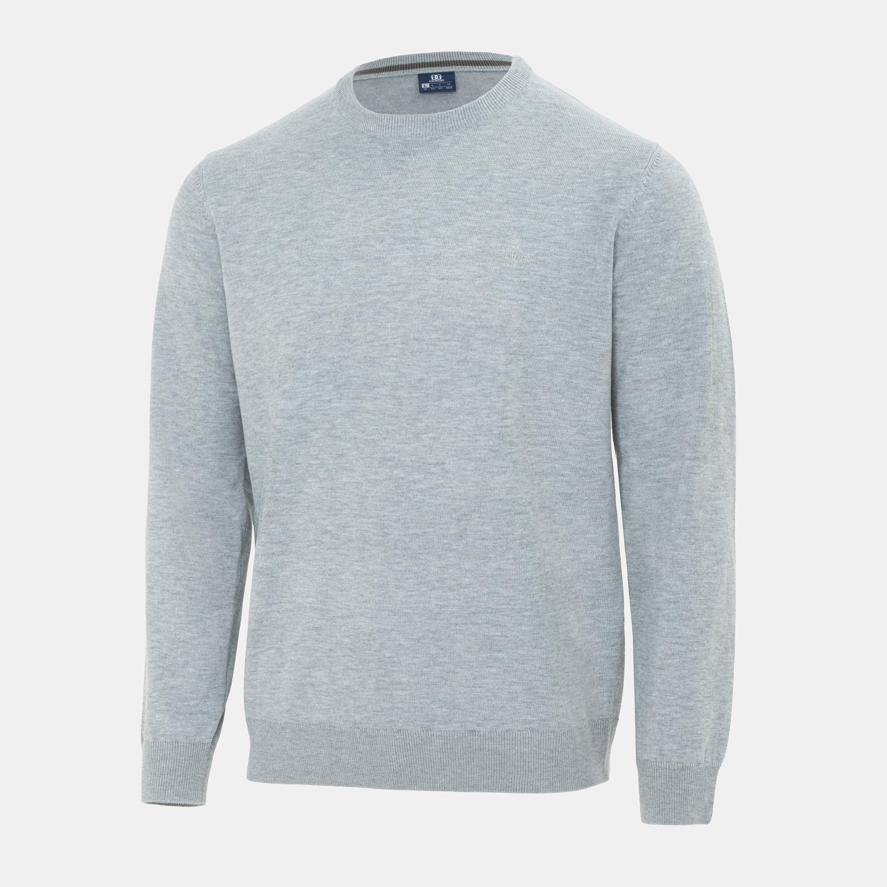 Grey Marl - Giorgio - Crew Neck Sweater Knit Men - 3