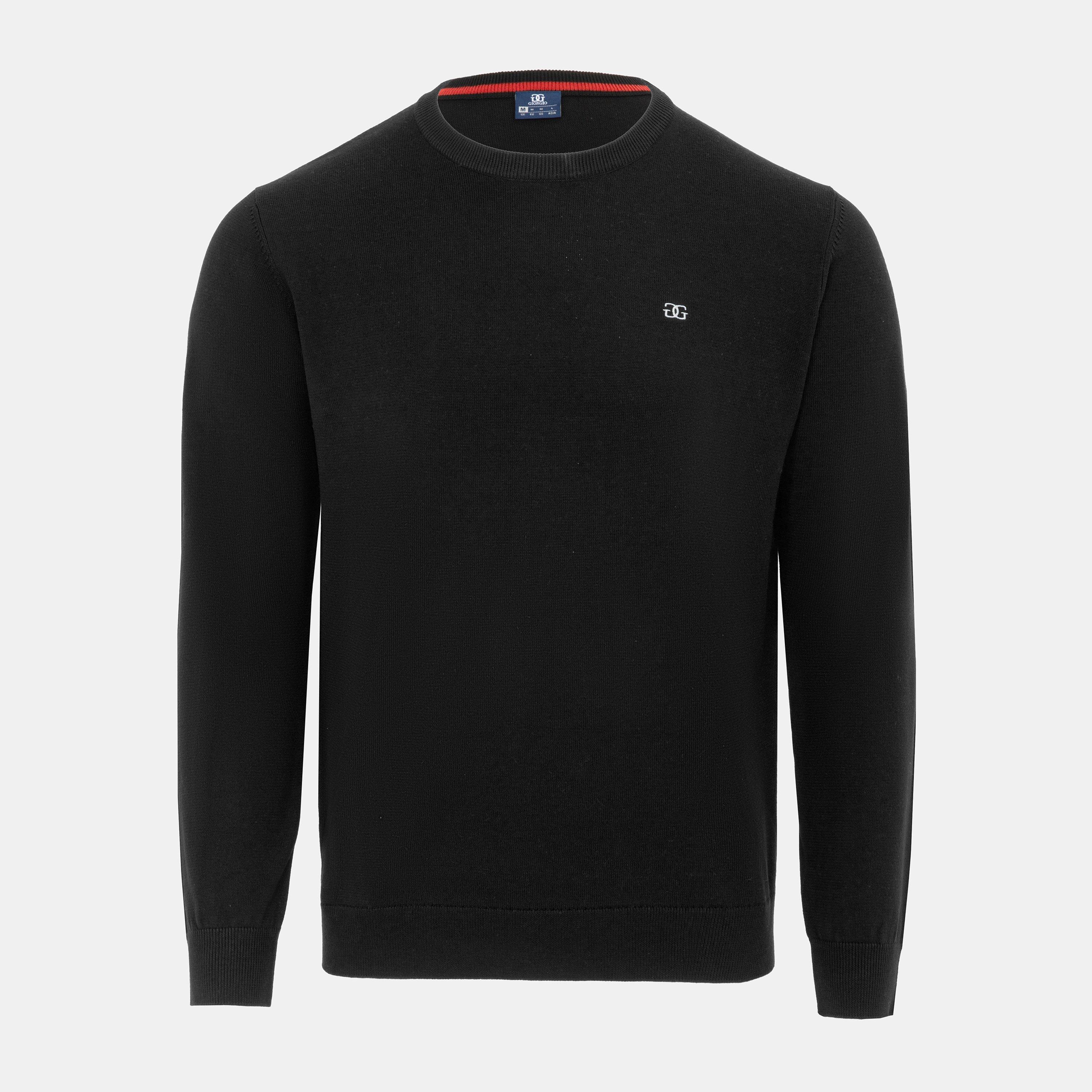 Black - Giorgio - Crew Neck Sweater Knit Men - 1