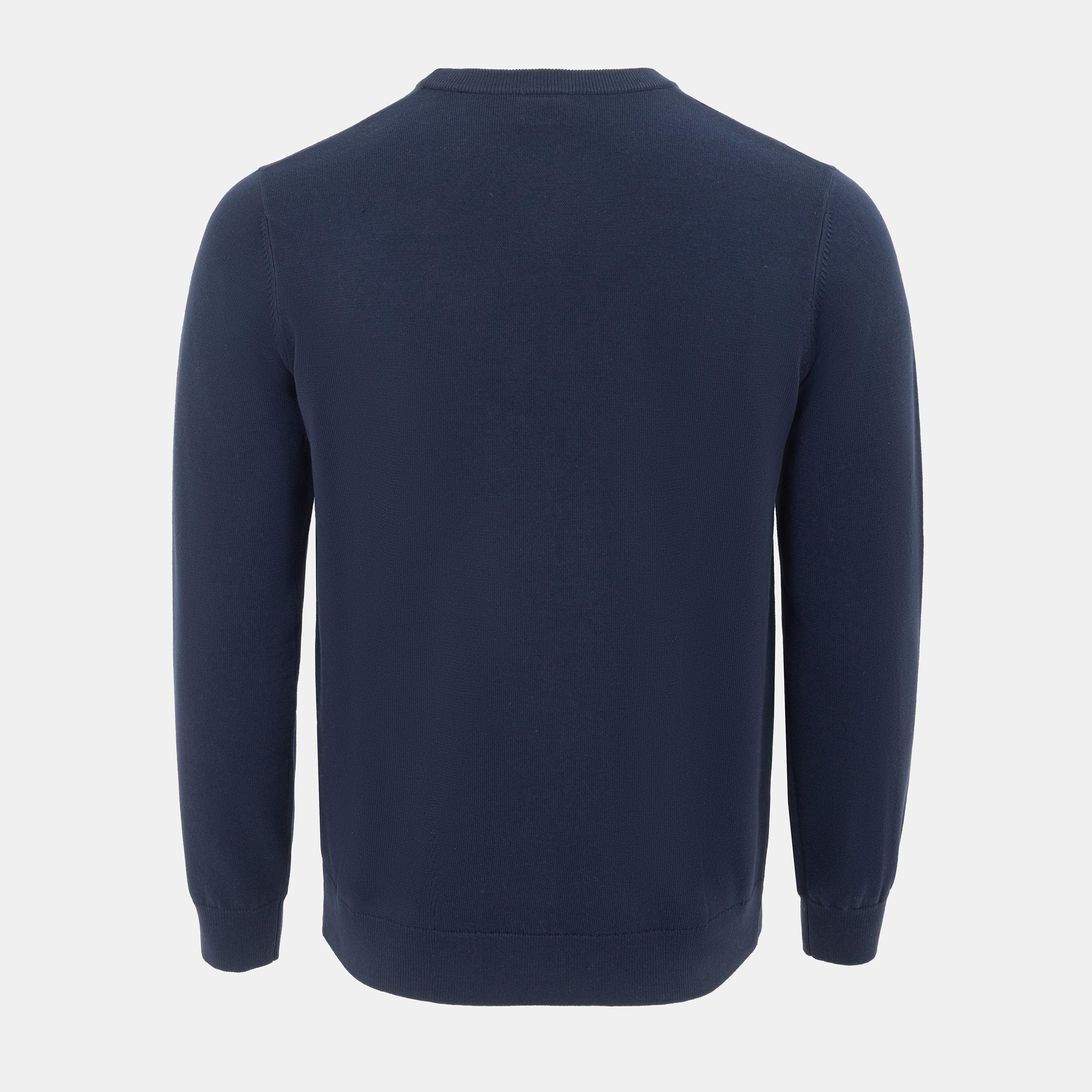 Navy - Giorgio - Crew Neck Sweater Knit Men - 2