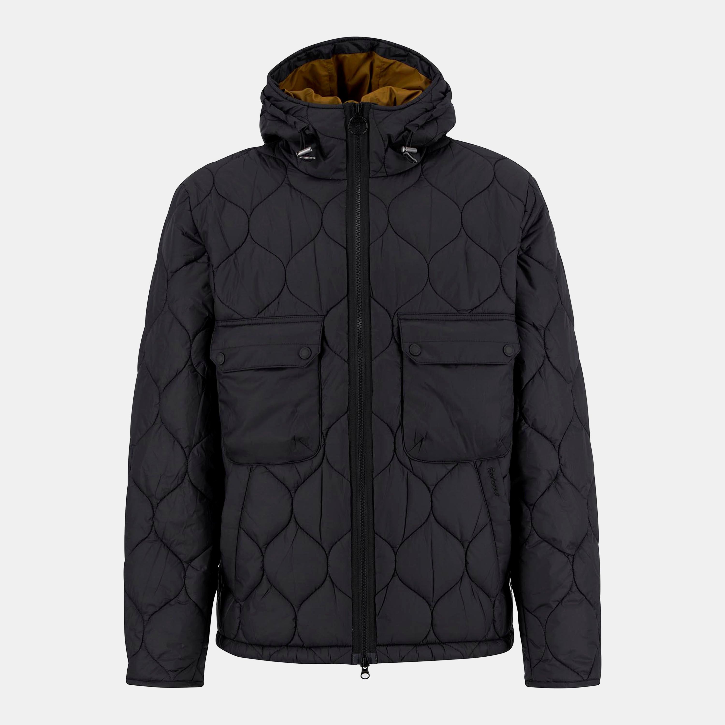 Black BK11 - Barbour - Men's Re-Engineered Hooded Spey Long Sleeve Quilted Jacket - 1
