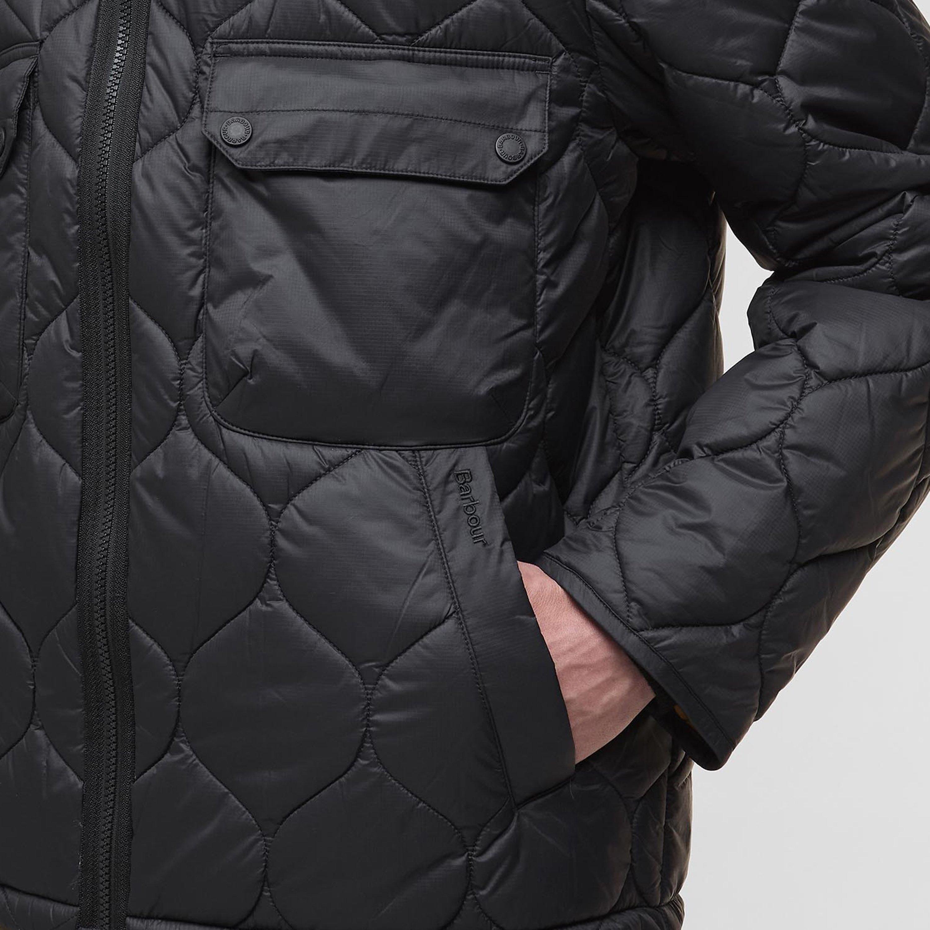 Black BK11 - Barbour - Men's Re-Engineered Hooded Spey Long Sleeve Quilted Jacket - 5