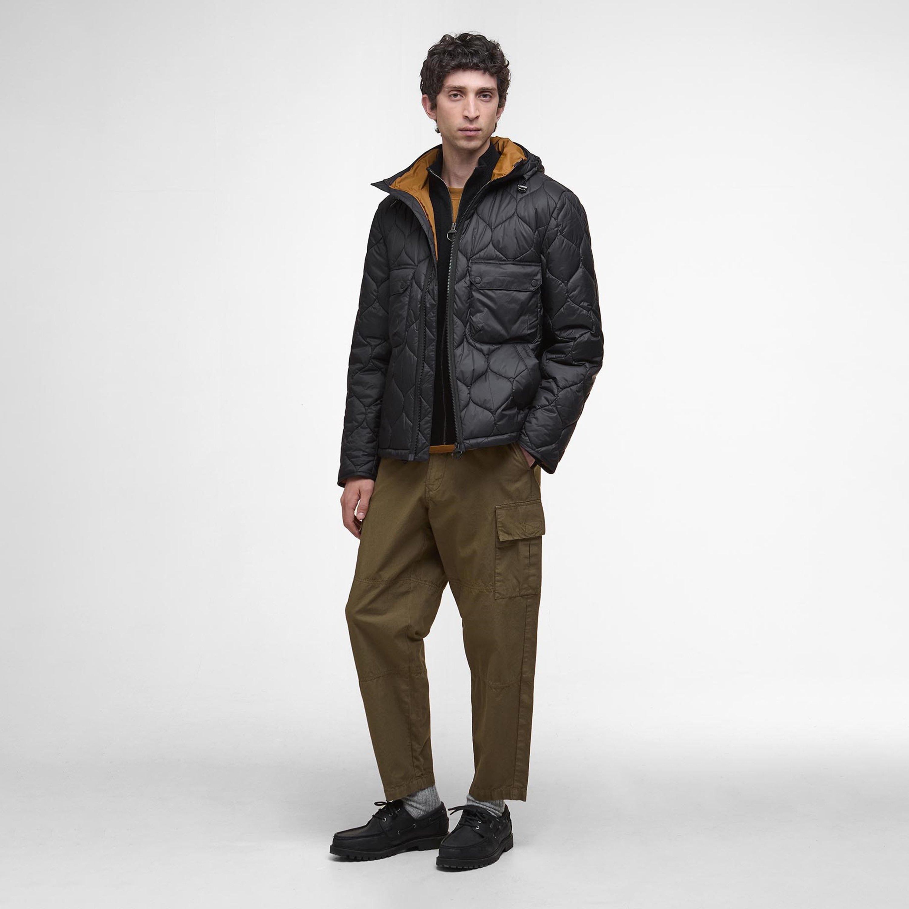 Black BK11 - Barbour - Men's Re-Engineered Hooded Spey Long Sleeve Quilted Jacket - 6