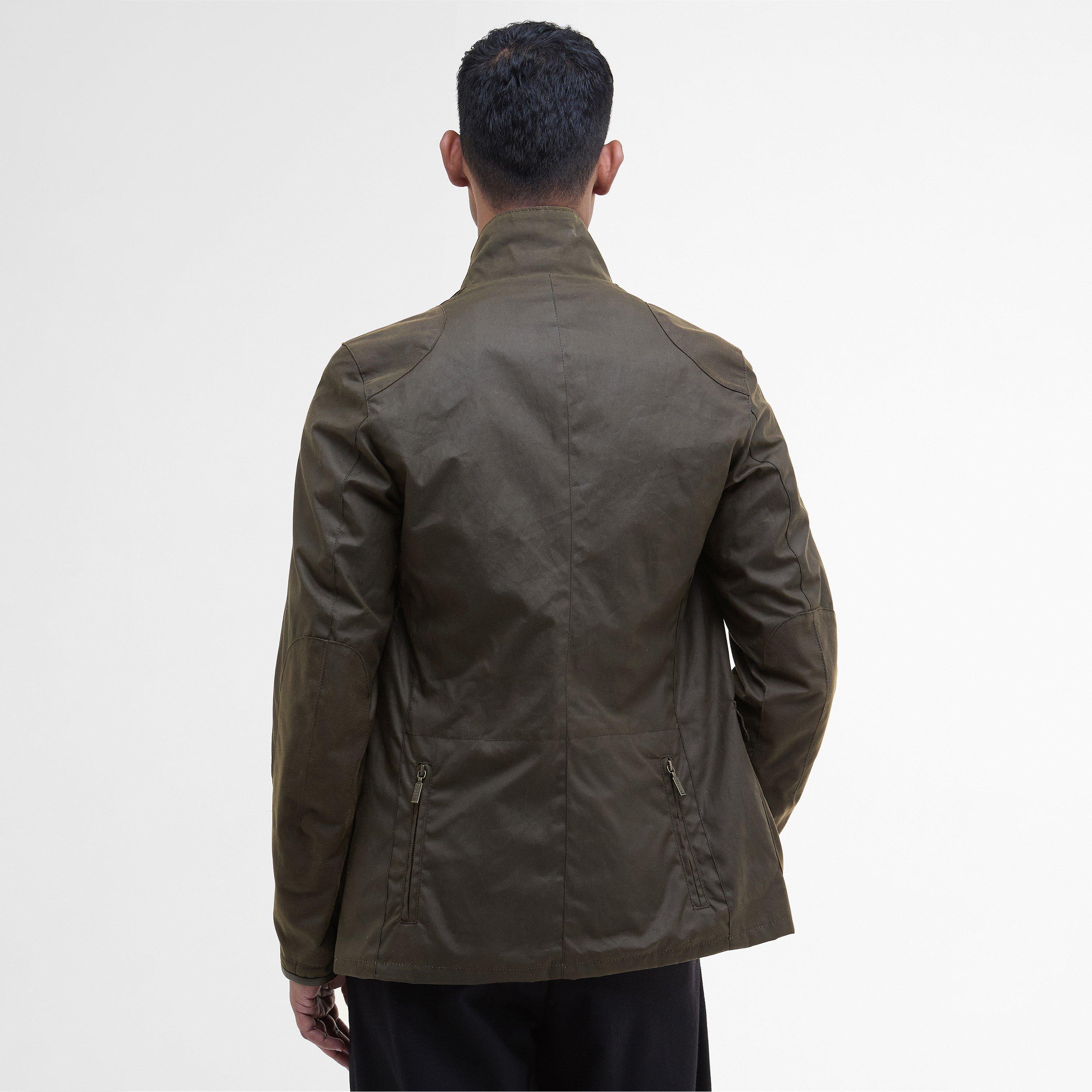 Olive OL71 - Barbour - Men's Beacon Sports Long Sleeve Tailored Fit Wax Jacket - 3