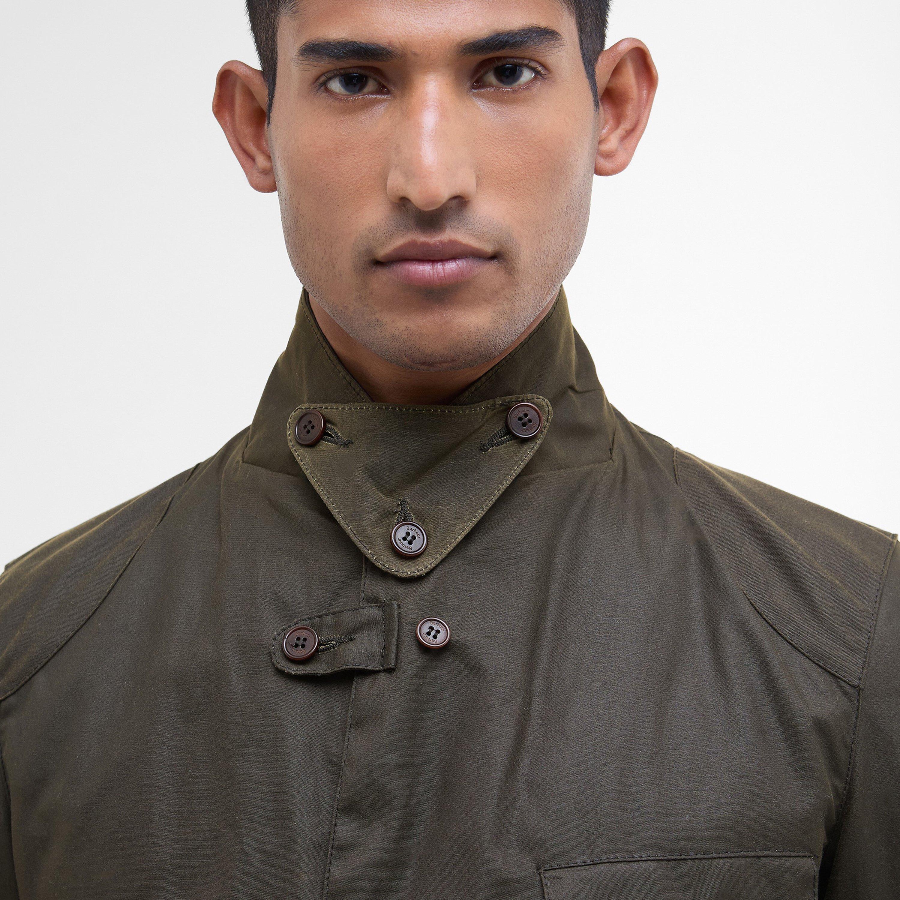 Olive OL71 - Barbour - Men's Beacon Sports Long Sleeve Tailored Fit Wax Jacket - 5