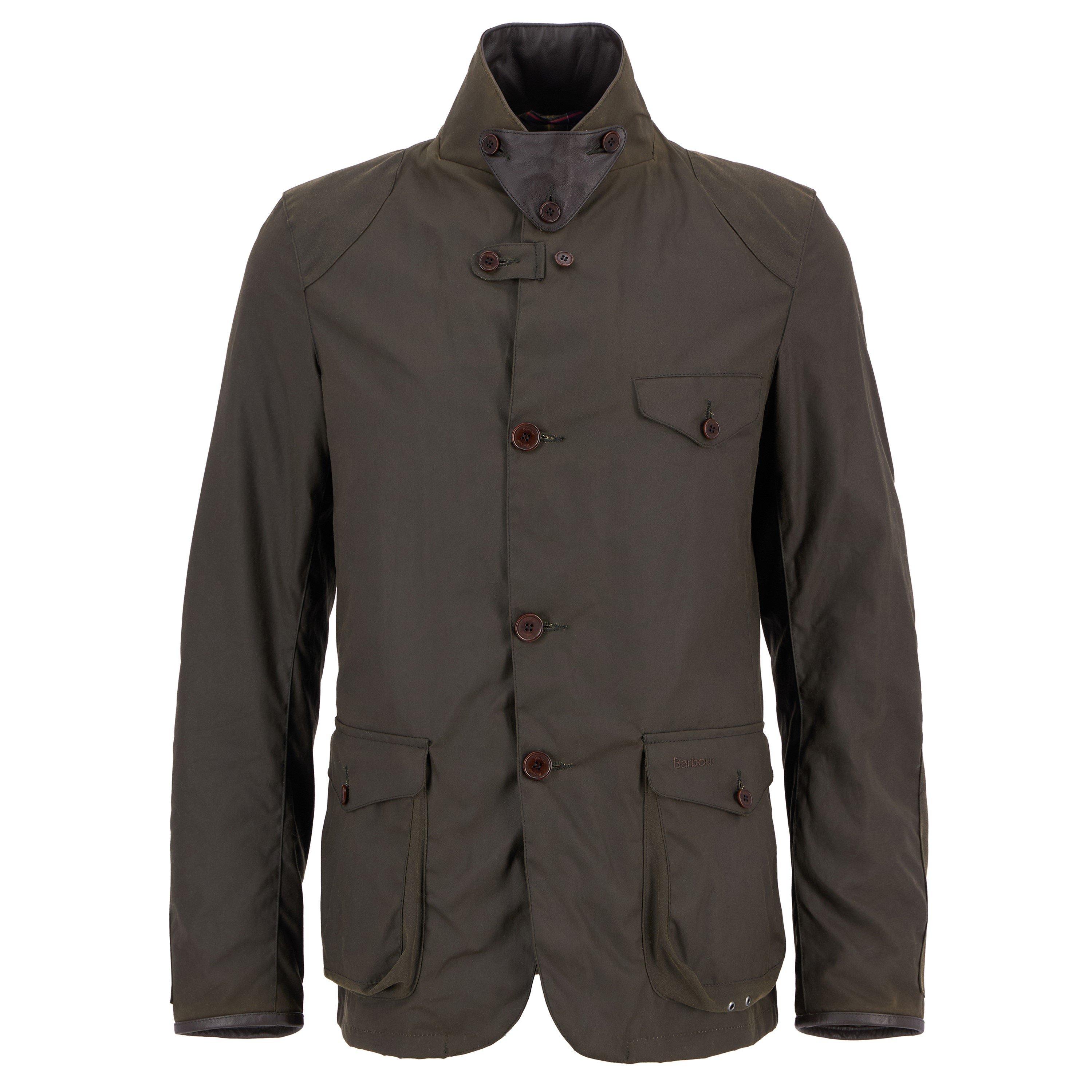 Olive OL71 - Barbour - Men's Beacon Sports Long Sleeve Tailored Fit Wax Jacket - 1