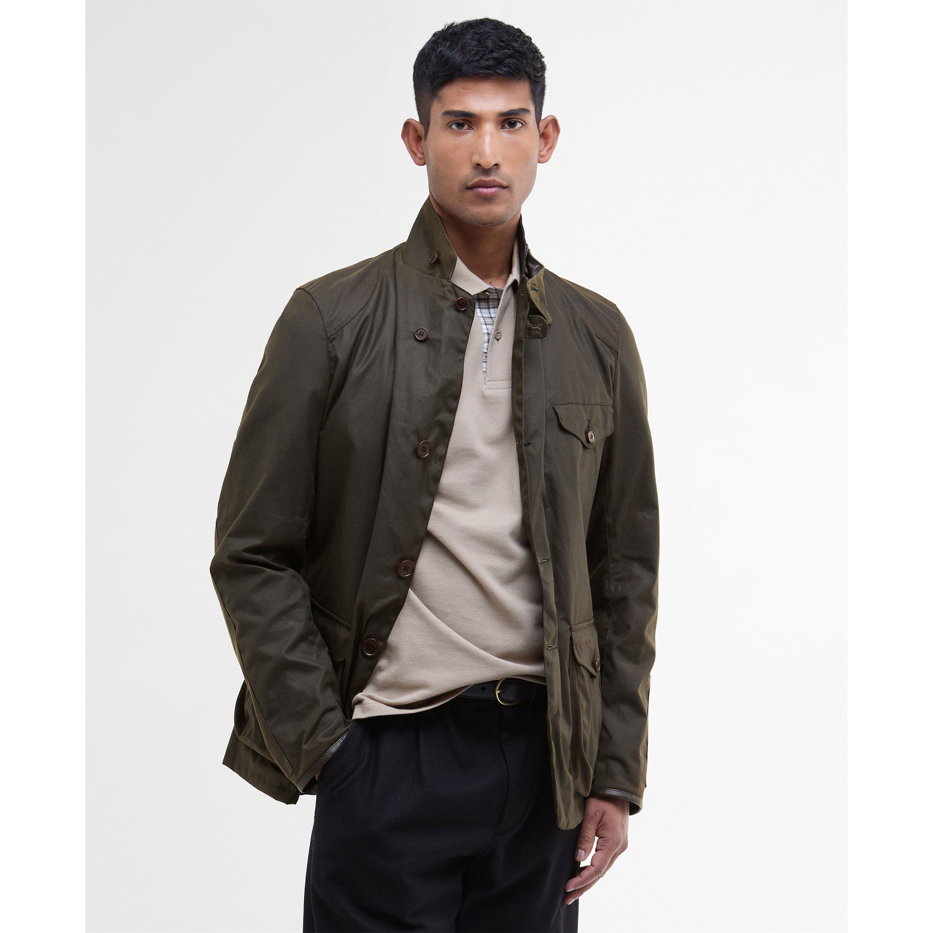 Olive OL71 - Barbour - Men's Beacon Sports Long Sleeve Tailored Fit Wax Jacket - 2
