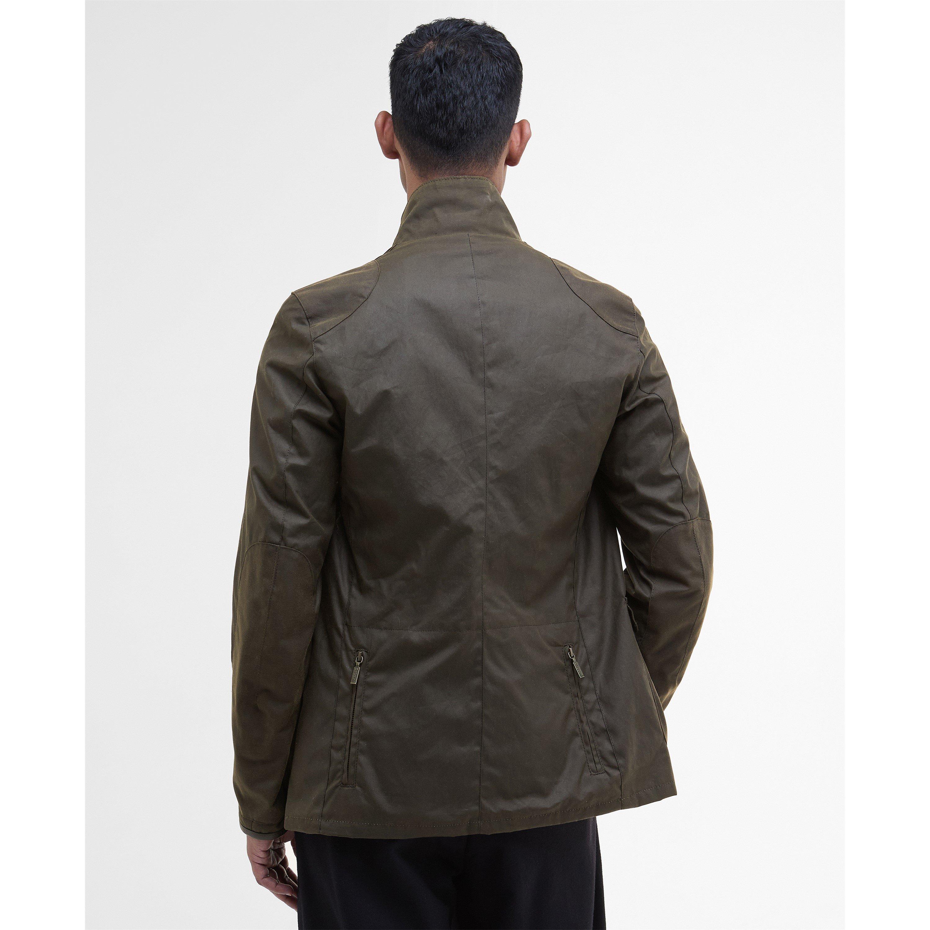Olive OL71 - Barbour - Men's Beacon Sports Long Sleeve Tailored Fit Wax Jacket - 3
