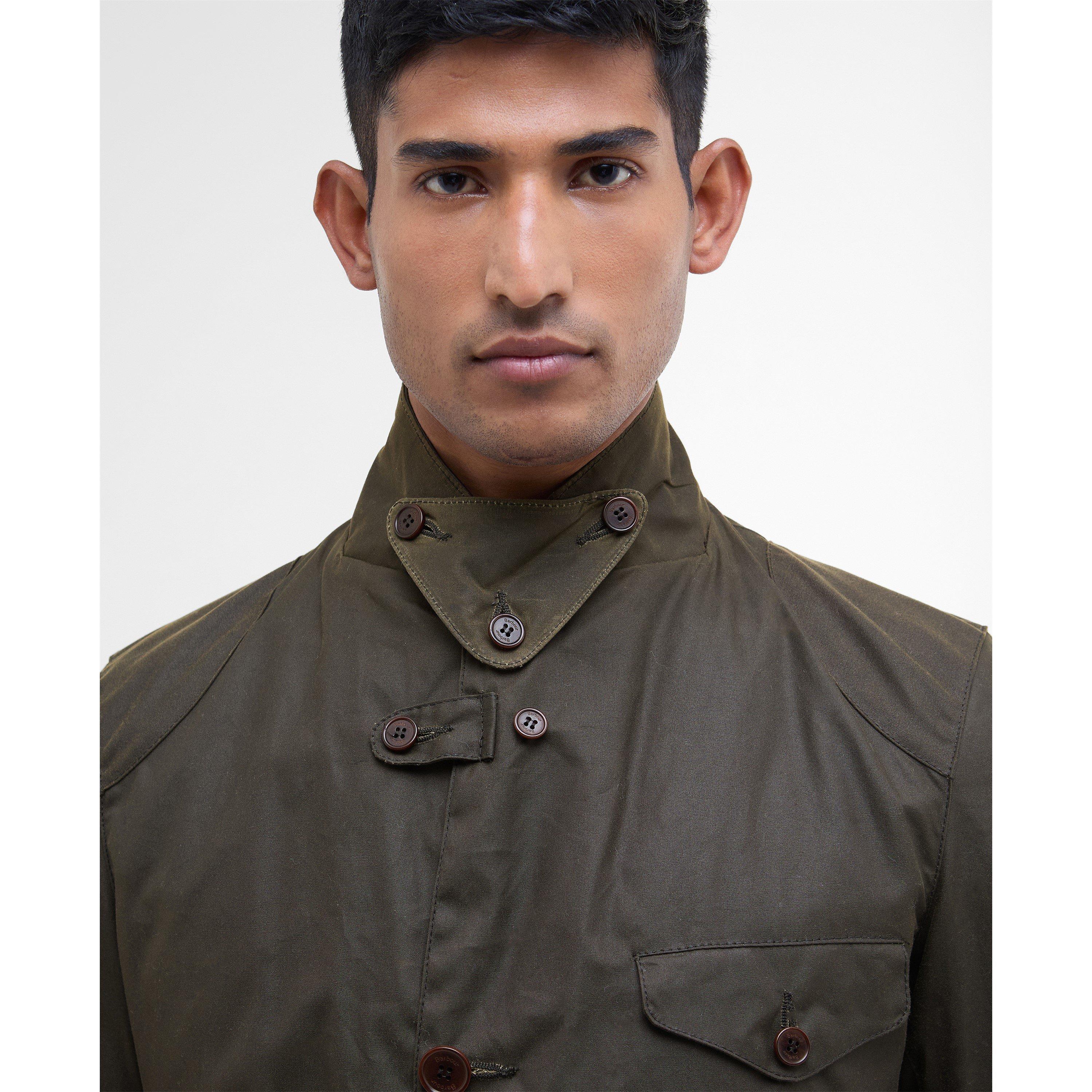 Olive OL71 - Barbour - Men's Beacon Sports Long Sleeve Tailored Fit Wax Jacket - 4
