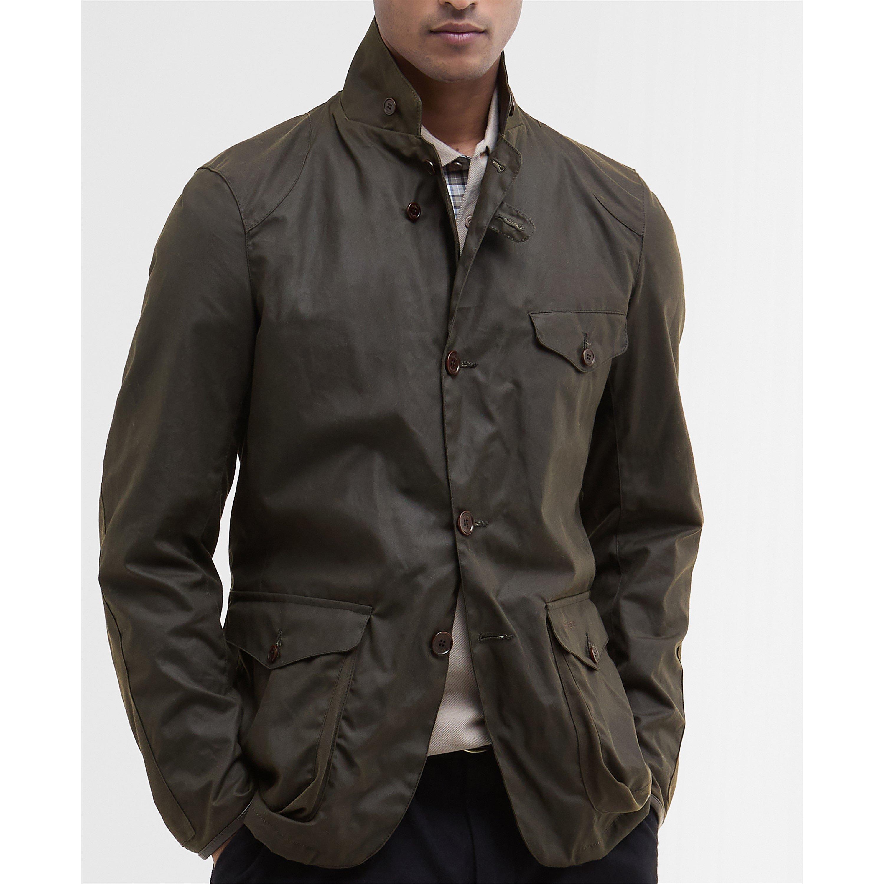 Olive OL71 - Barbour - Men's Beacon Sports Long Sleeve Tailored Fit Wax Jacket - 5