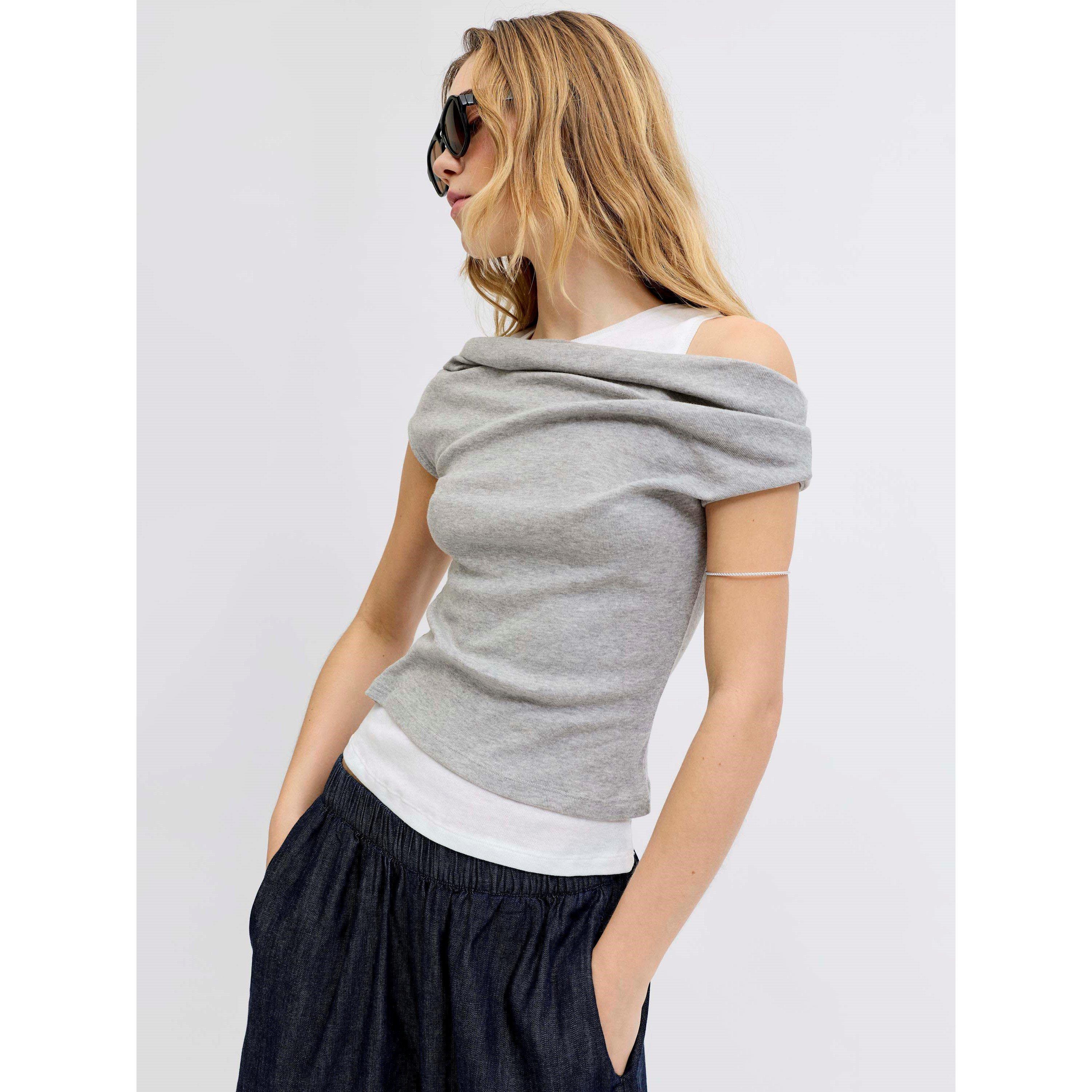 Lt Grey Melange - JJXX - JJXX Off Sh Layering Ld63 - 8