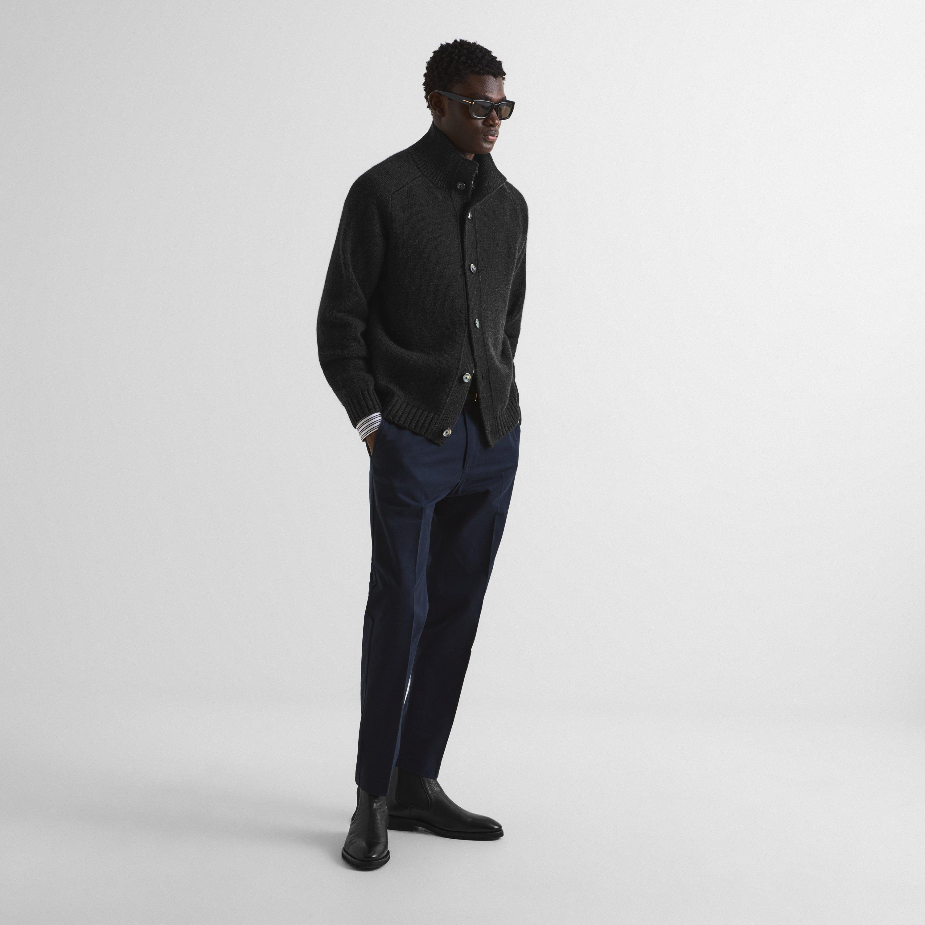 Shadow - Tom Ford - Men's Funnel-Neck Cashmere Cardigan - 5