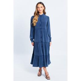 Be You BY Tiered Denim Midi Dress