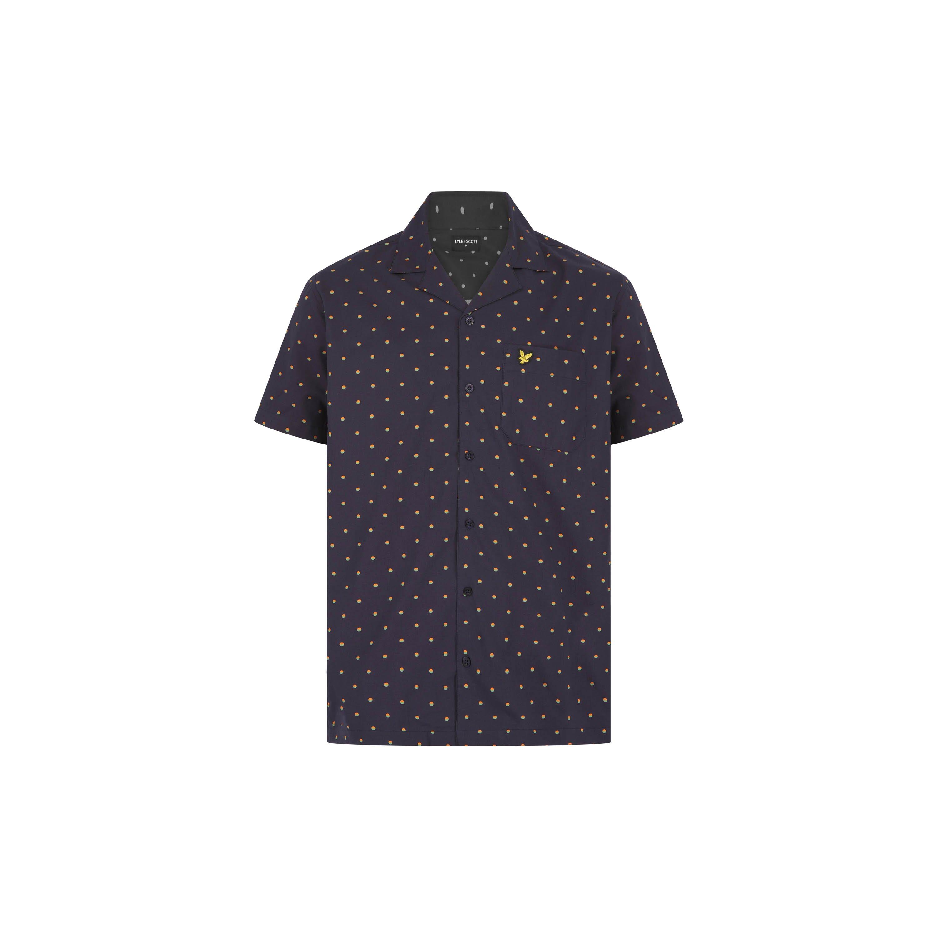 Peacoat - Lyle and Scott - Polka Dot Pyjama Short-Sleeve Top - 2