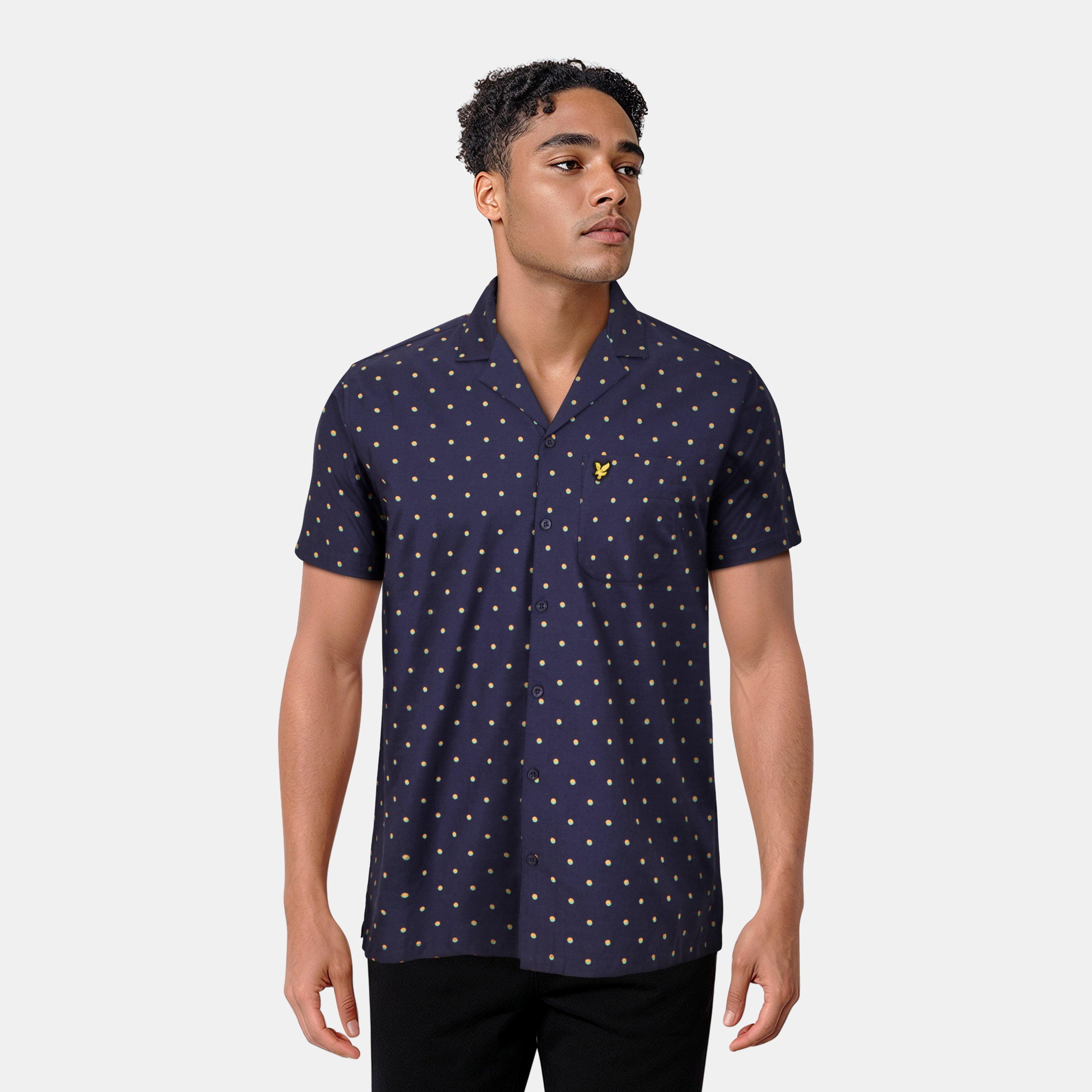 Peacoat - Lyle and Scott - Polka Dot Pyjama Short-Sleeve Top - 3