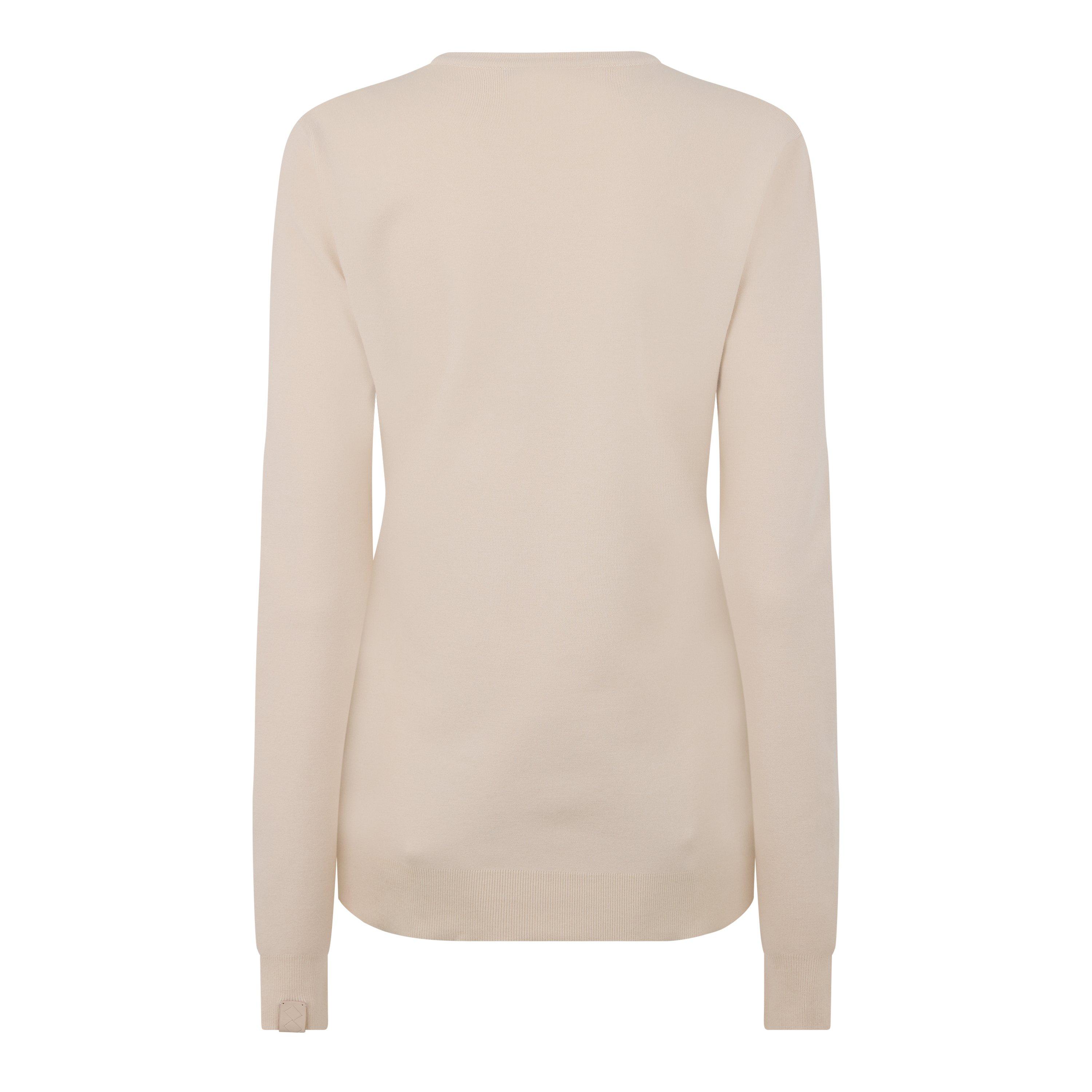 Cream - Bottega Veneta - Women's Crew Neck Jumper - 2