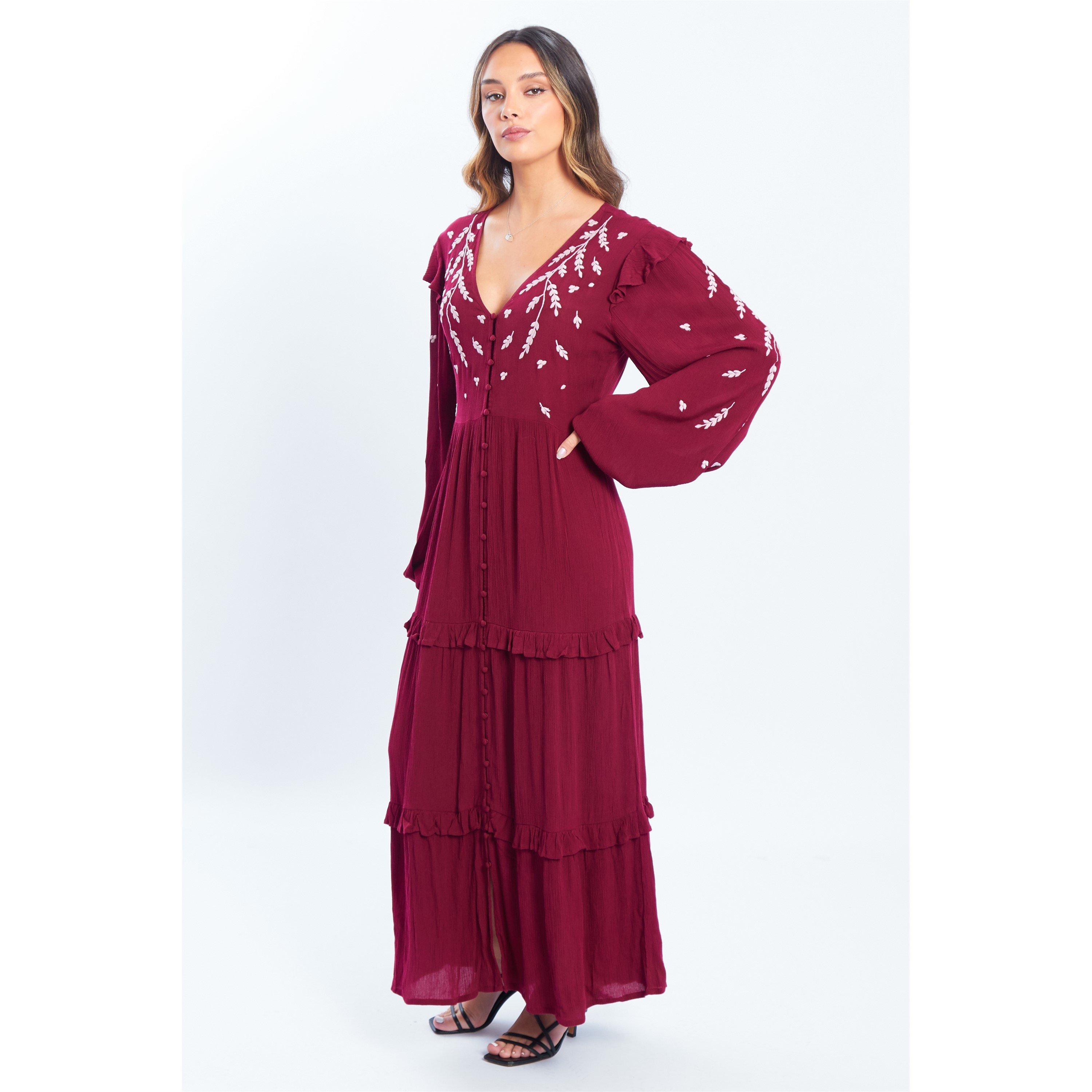 Bourgondië - Be You - Embroidered Maxi Dress - 2