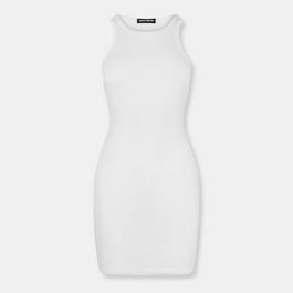 Missy Empire Racer Ribbed Mini Dress