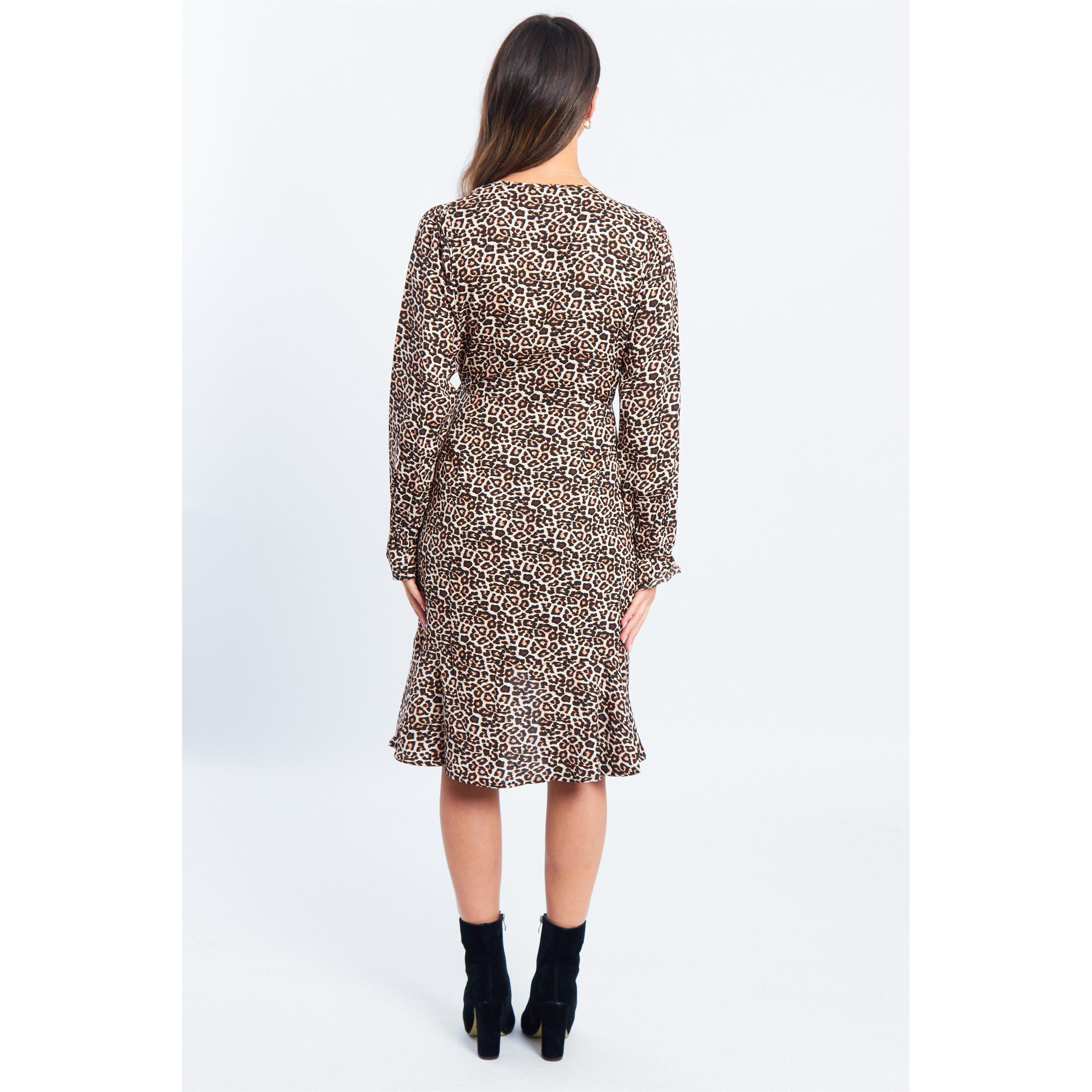 Luipaardprint - Be You - Leopard Ruffle Wrap Mini Dress - 3